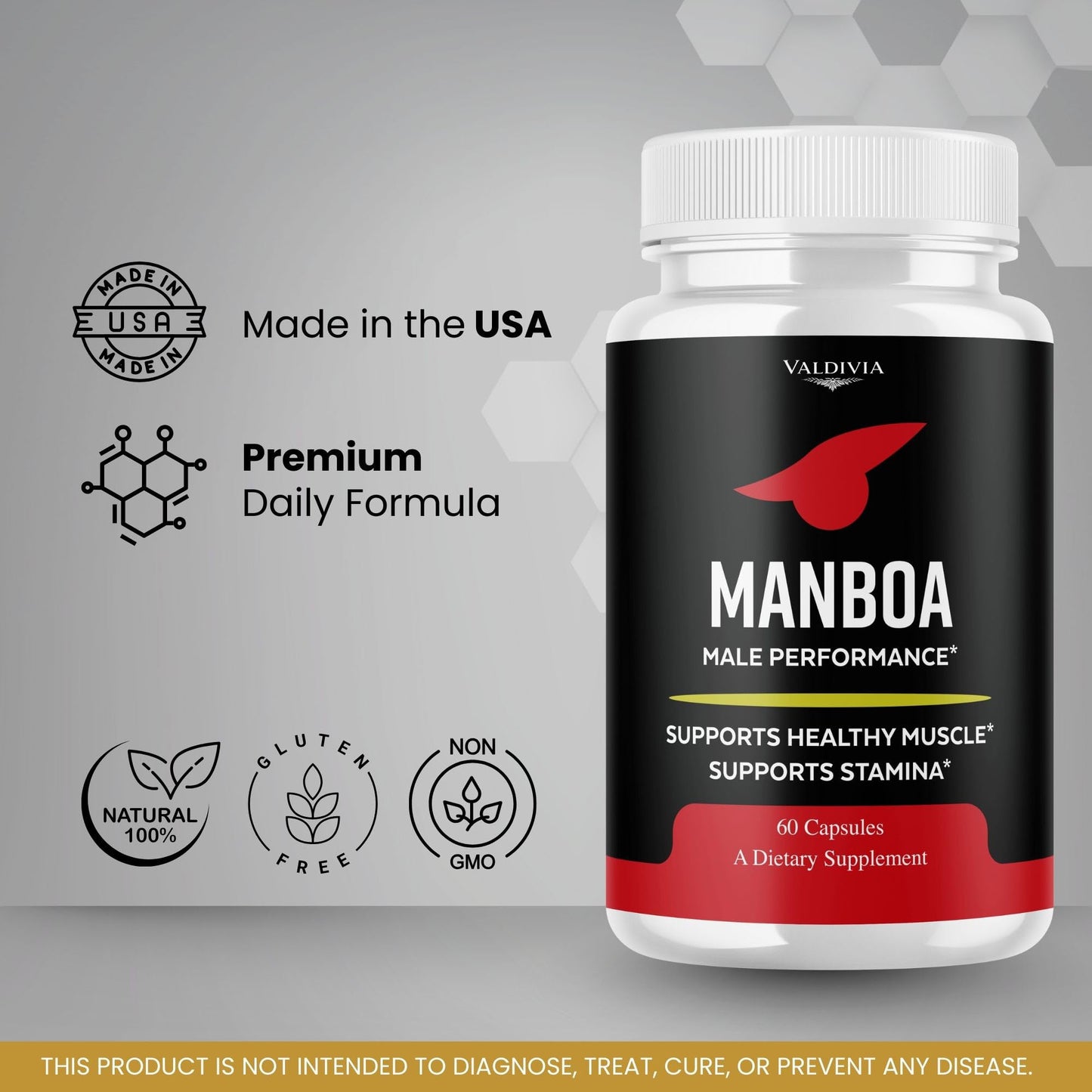 Valdivia Manboa Capsules Advanced Formula, 60 Count