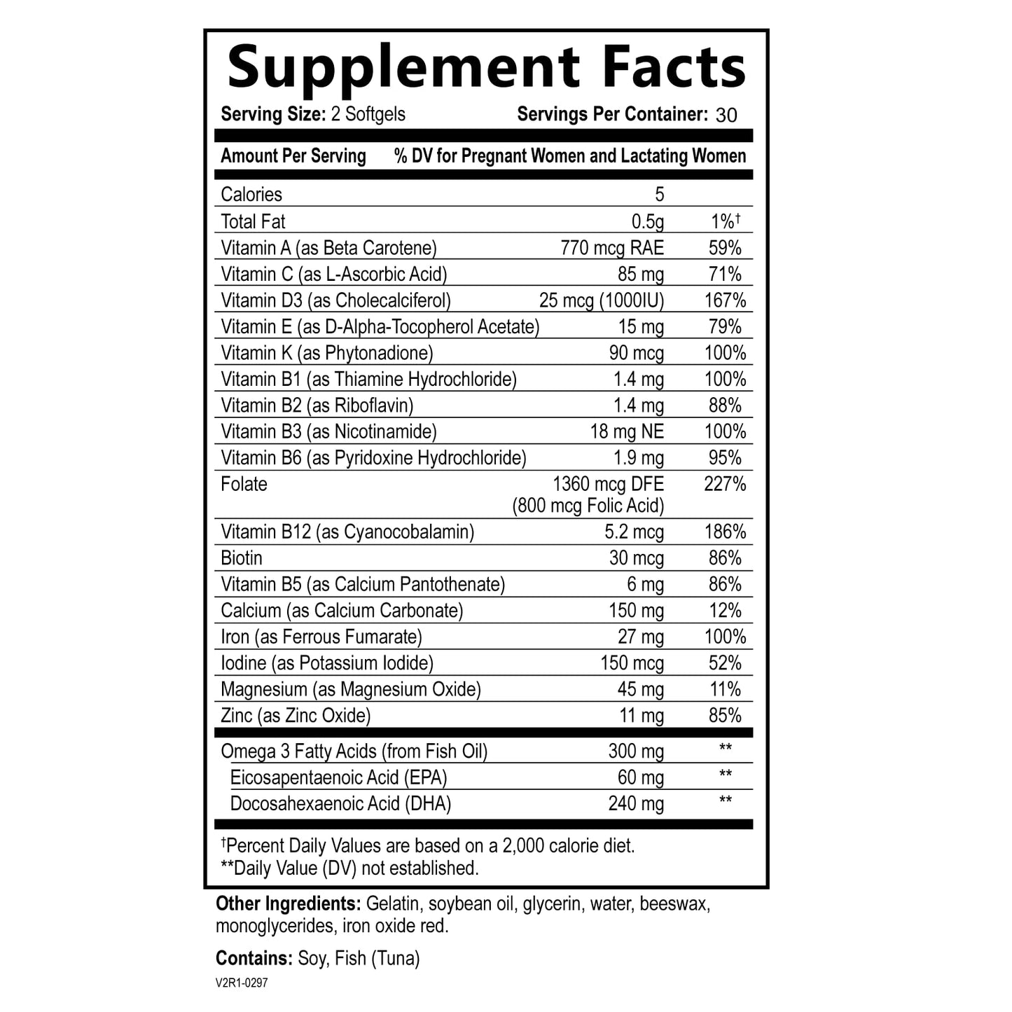 Built by Nature Prenatal Vitamins for Women Softgels, 60 Count