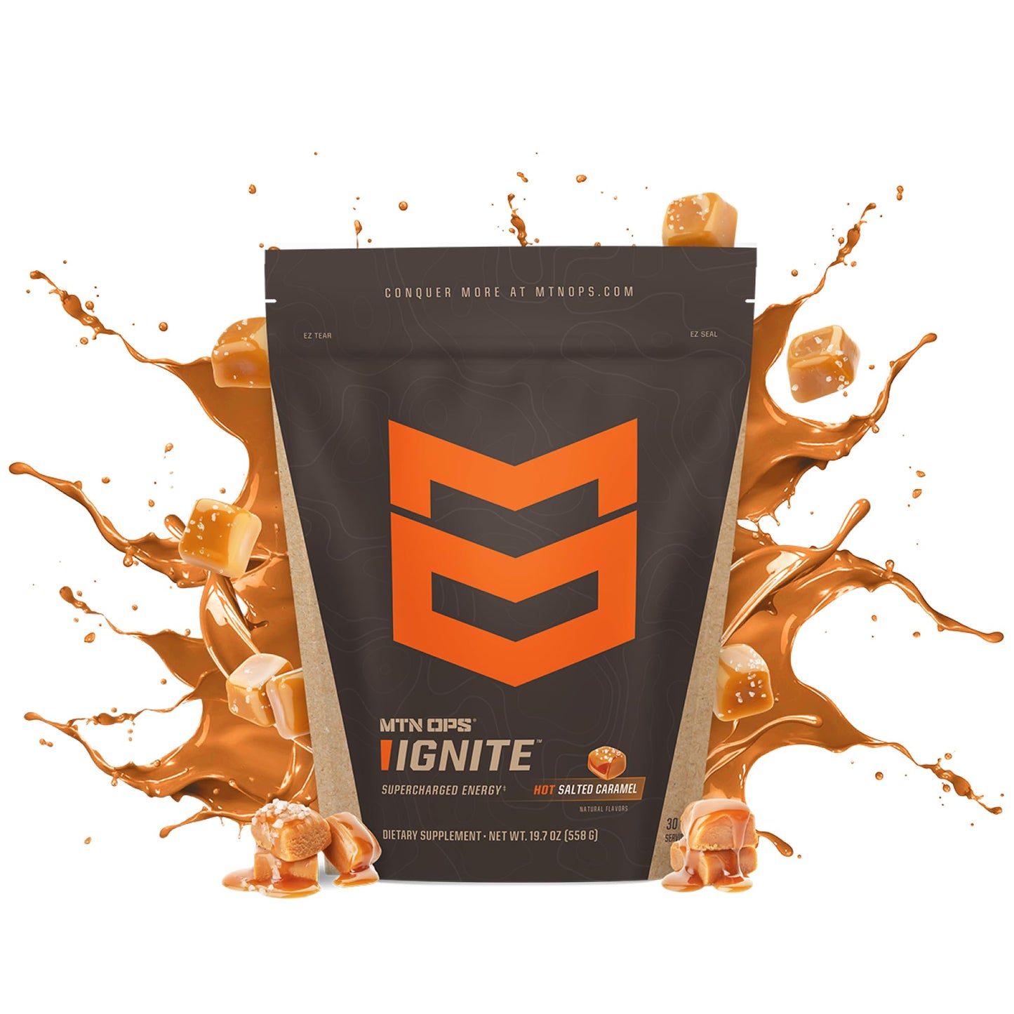 MTN OPS Hot Ignite Nitric Oxide Coffee Alternative Powder, 30 Servings