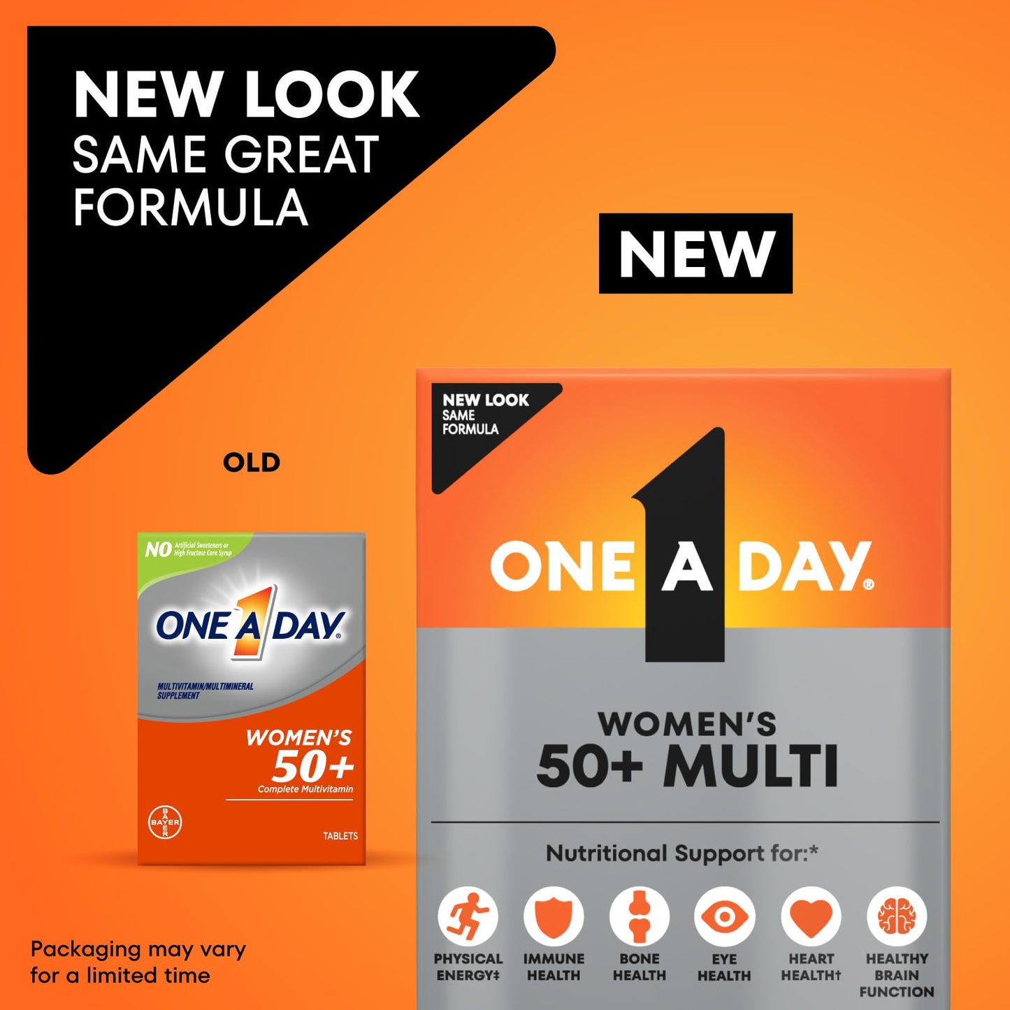 ONE A DAY Multivitamin for Women 50 and Over Tablets, 65 Count