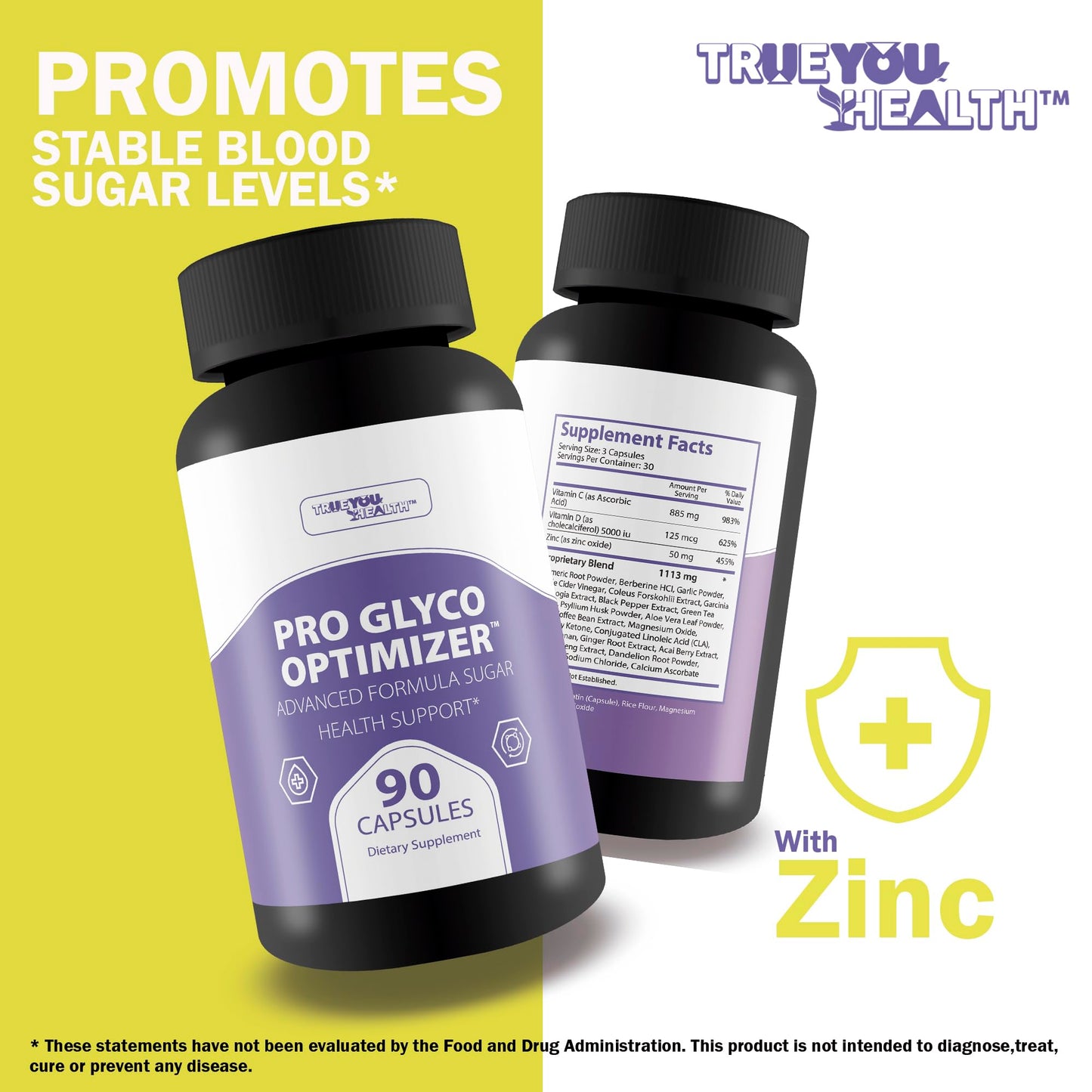 True You Health Pro Glyc0 Optimizer Capsule, 90 Count