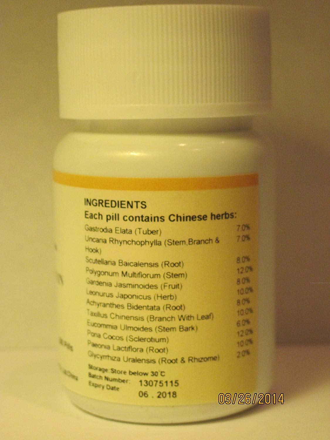 E-Fong Tian Ma Gou Teng Yin - Gastrodia and Uncaria Formula Tablet 1 Count