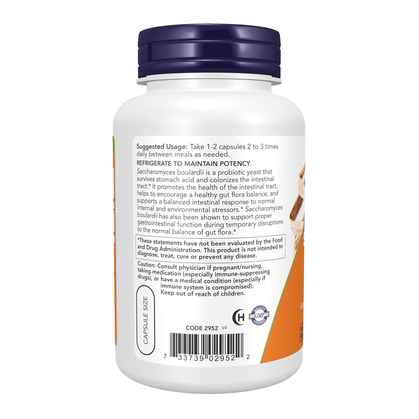 NOW Foods Saccharomyces boulardii Probiotic Capsule, 5 Billion CFU, 120 Veg Capsules