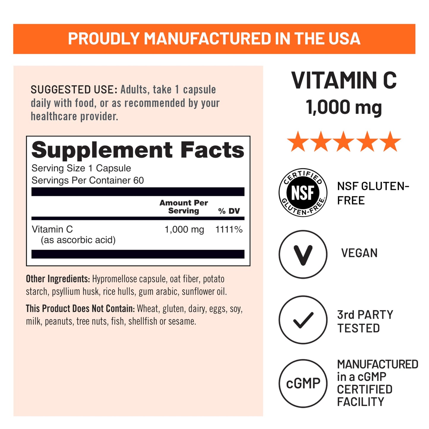 NatureWise Vitamin C 1000mg Capsules 60 Count