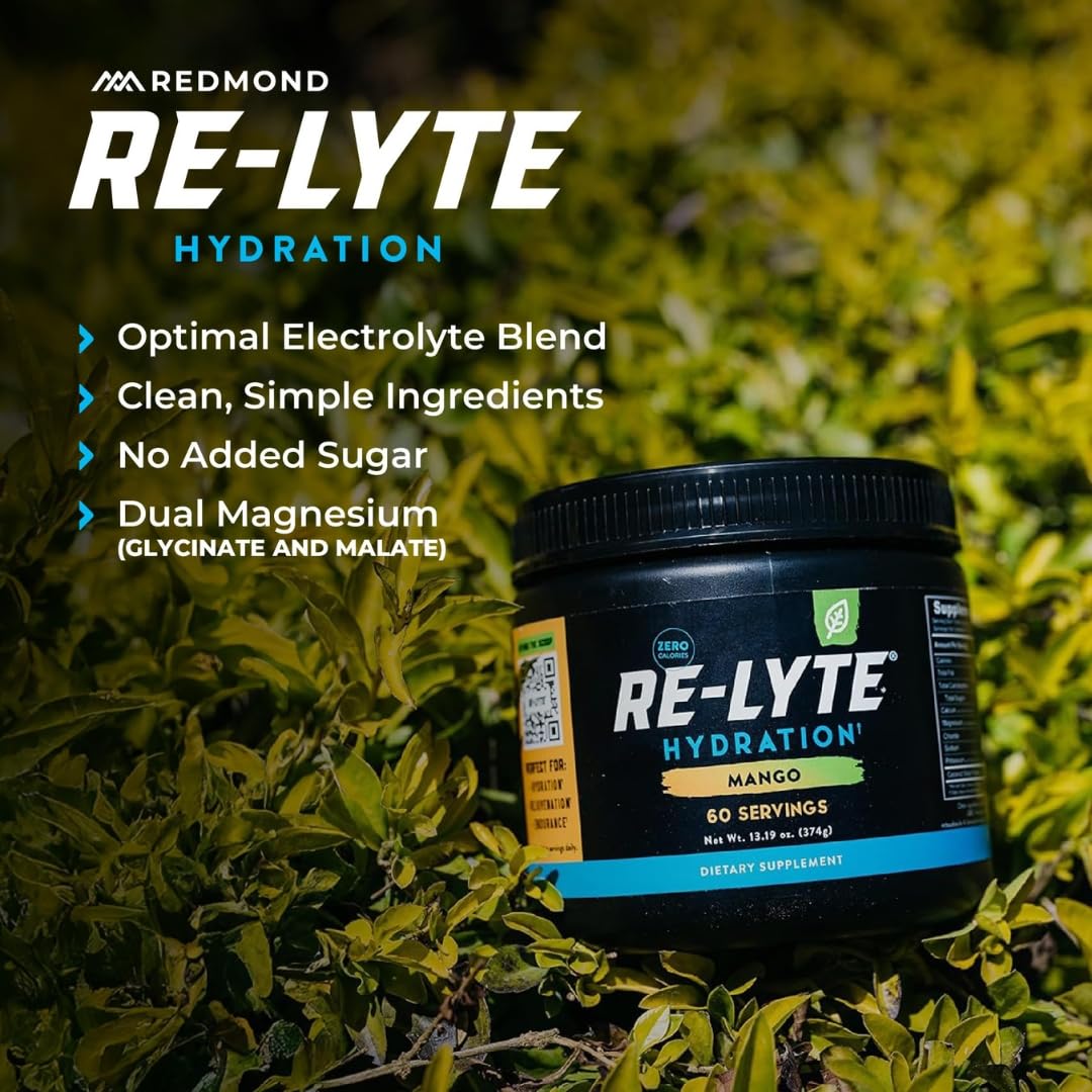 REDMOND Re-Lyte Hydration Electrolyte Powder (Mango) 13.19 Ounce