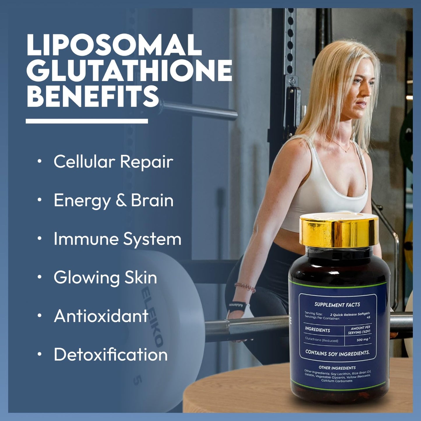 HAZEL'S Choice Liposomal Glutathione 500mg Soft Gels 90 Count