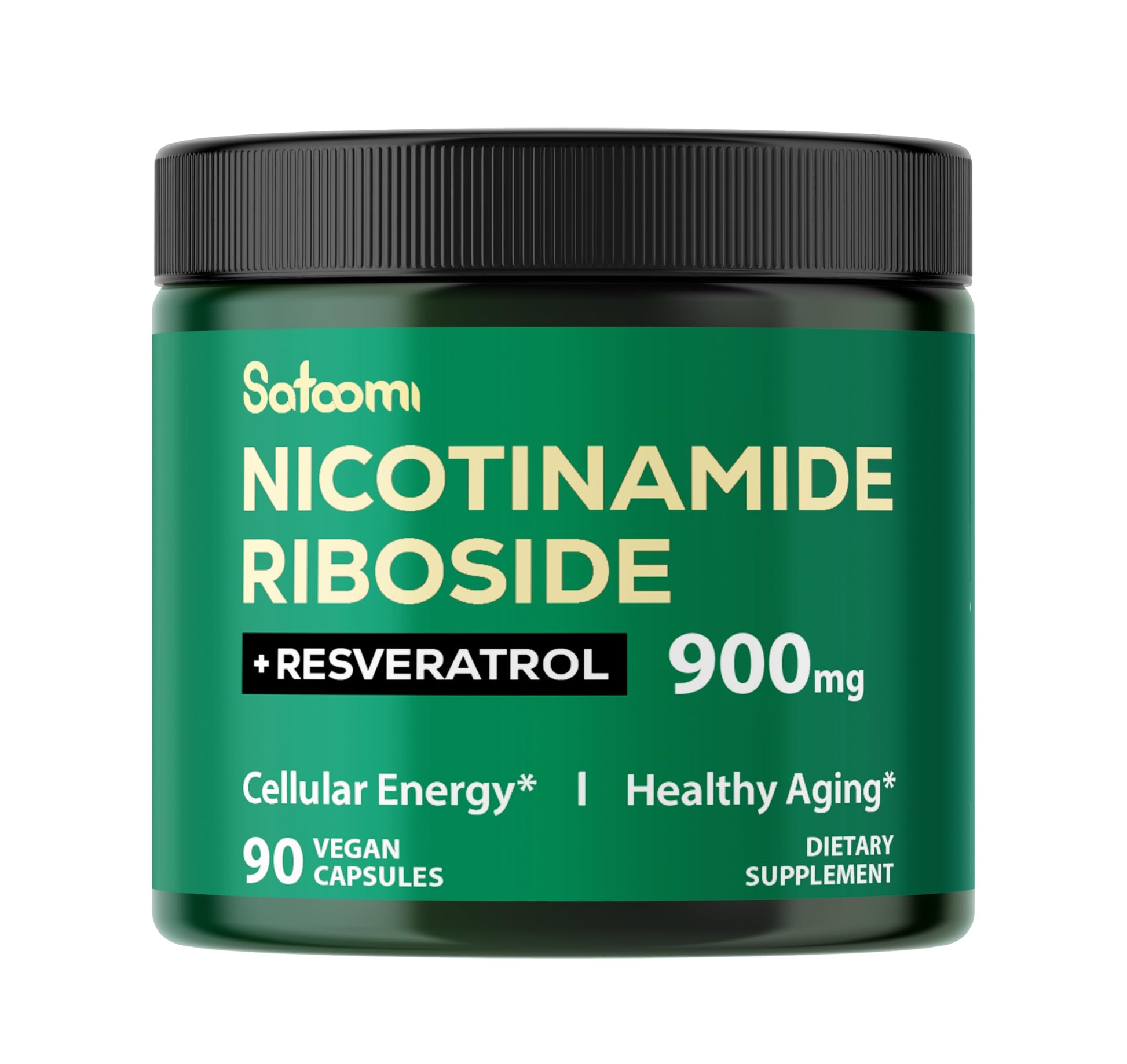 Satoomi NAD Supplement with Liposomal Nicotinamide Riboside 900 mg NR, Resveratrol, Quercetin Capsules, 90 Count