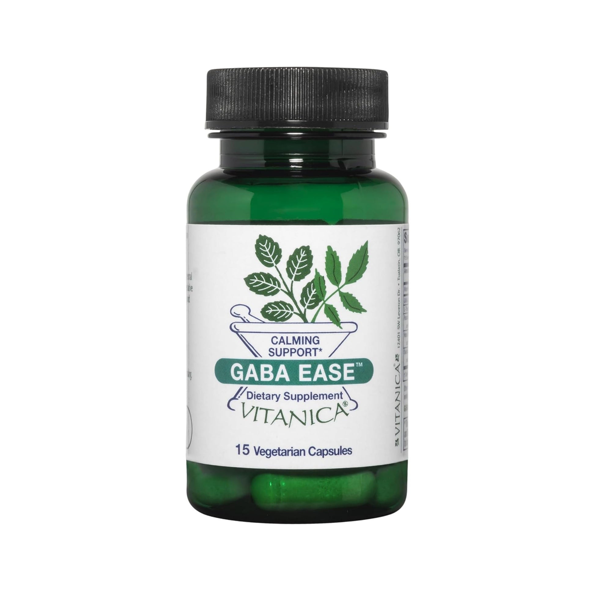 Vitanica GABA Ease Calming Support Capsule, Vegan, 15 Count