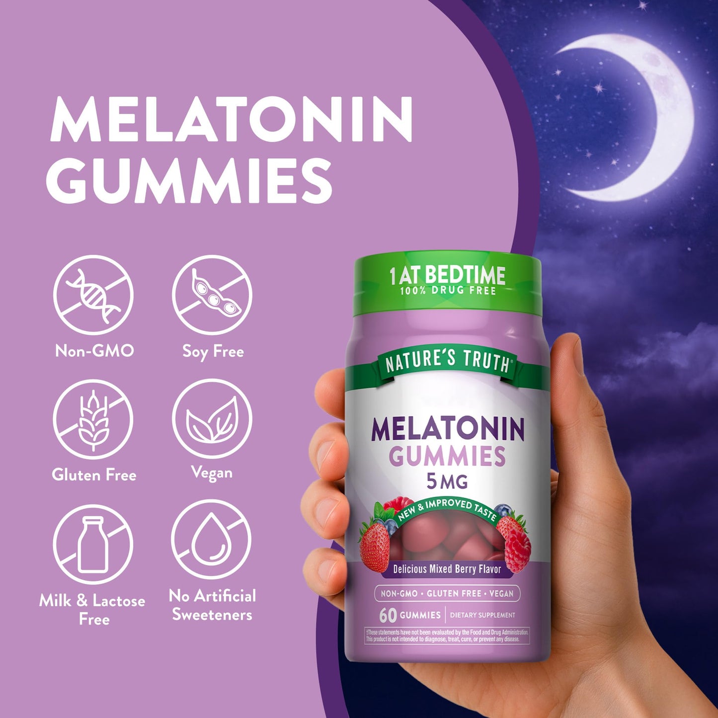 Nature's Truth Melatonin Gummies 60 Count