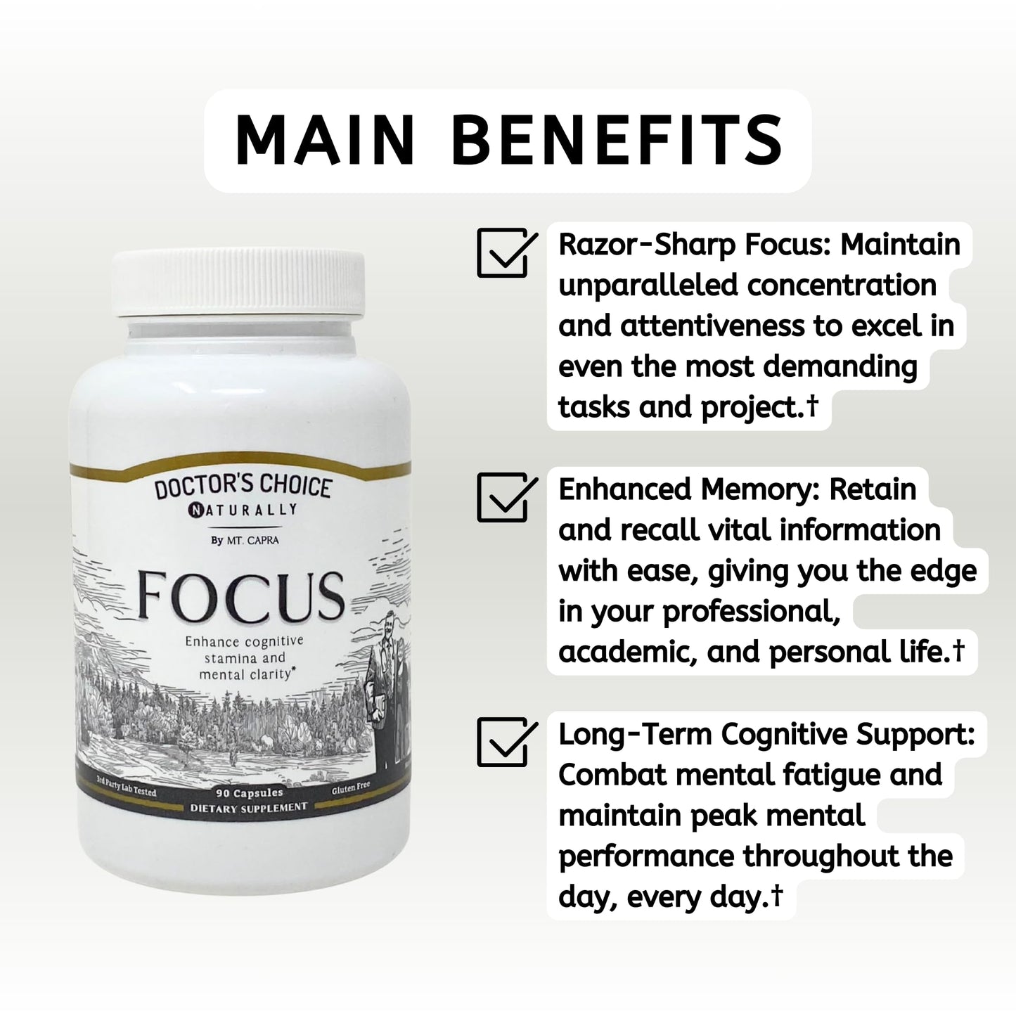 Mt. Capra Focus, 90 Capsules