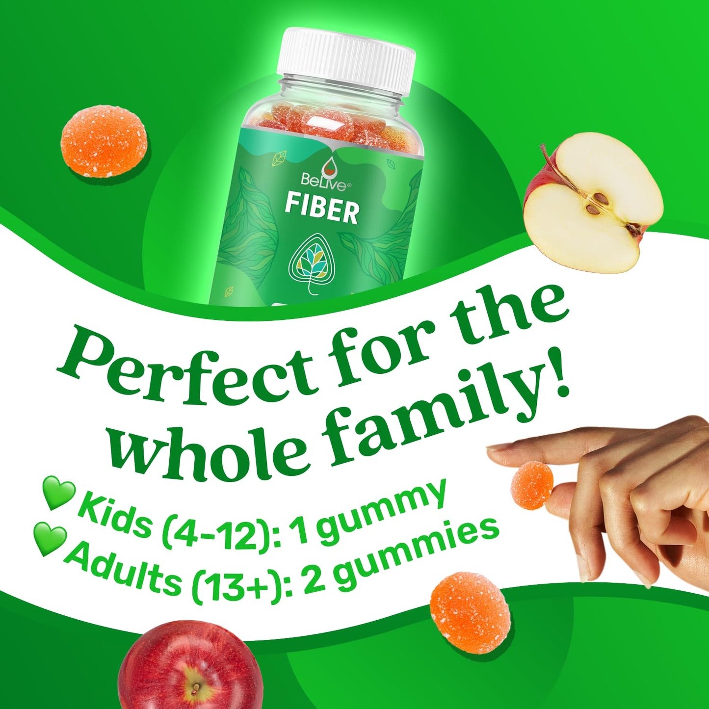 BeLive Healthy Gut Dream Team Bundle Probiotic and Fiber Gummies, 120