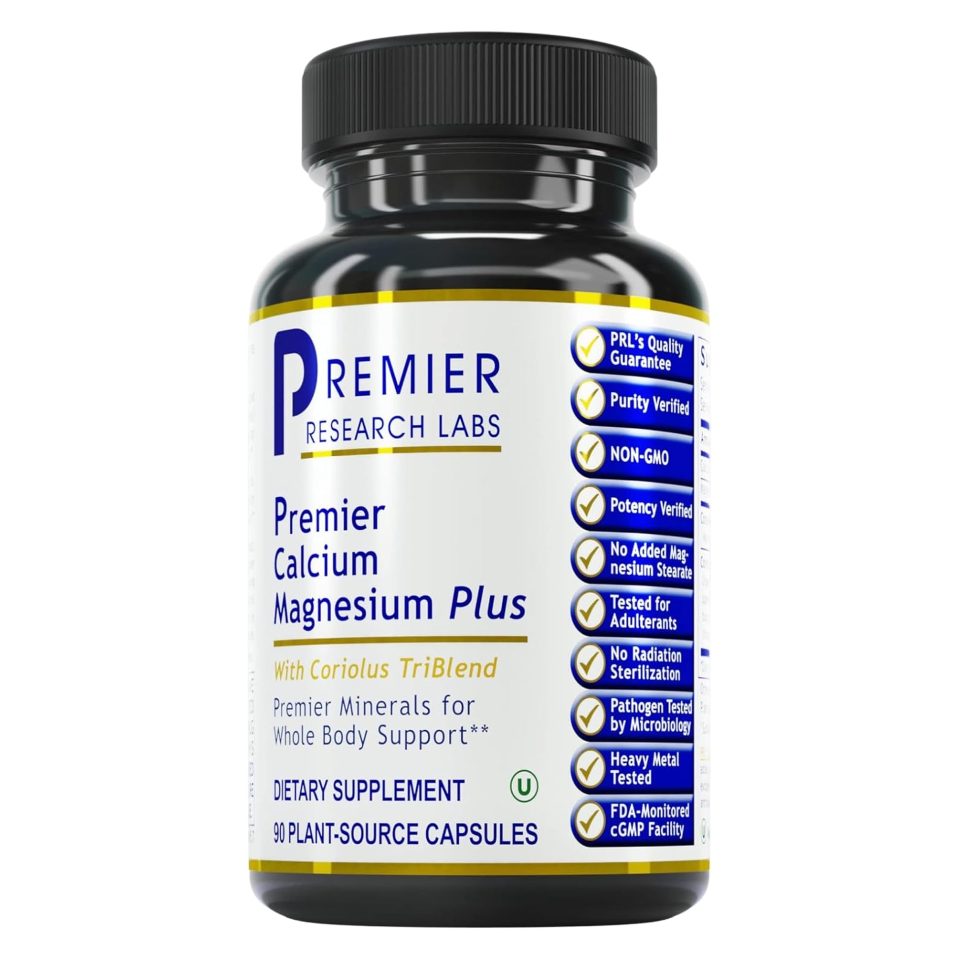 Premier Research Labs Calcium Magnesium Plus Capsules 90 Count