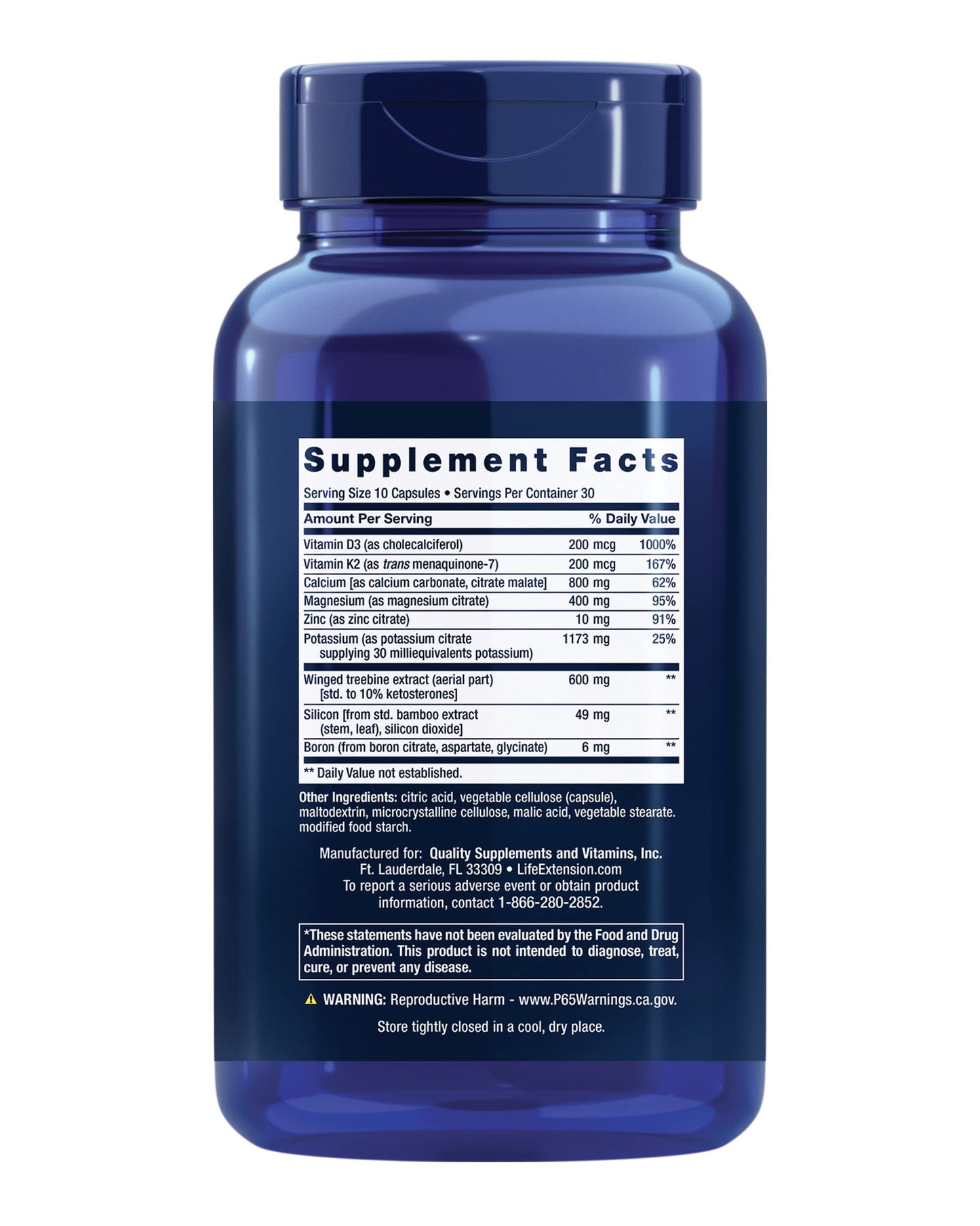 Life Extension Dr. Strum's Intensive Bone Formula Capsules, 300 Capsules
