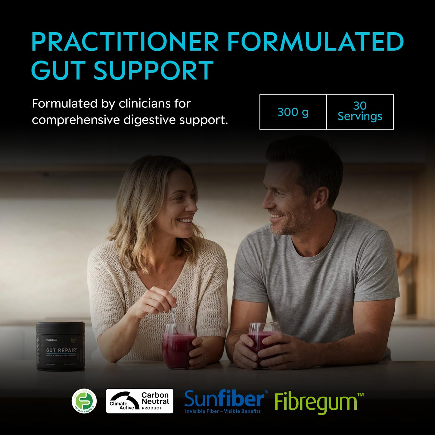 myBrainCo Gut Repair – Gut Health & Digestion Support Powder, 10.58 oz