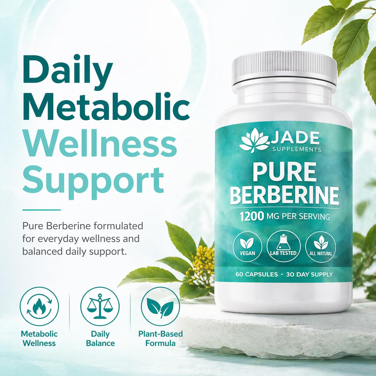 Valisse Berberine Capsules, 60 Count