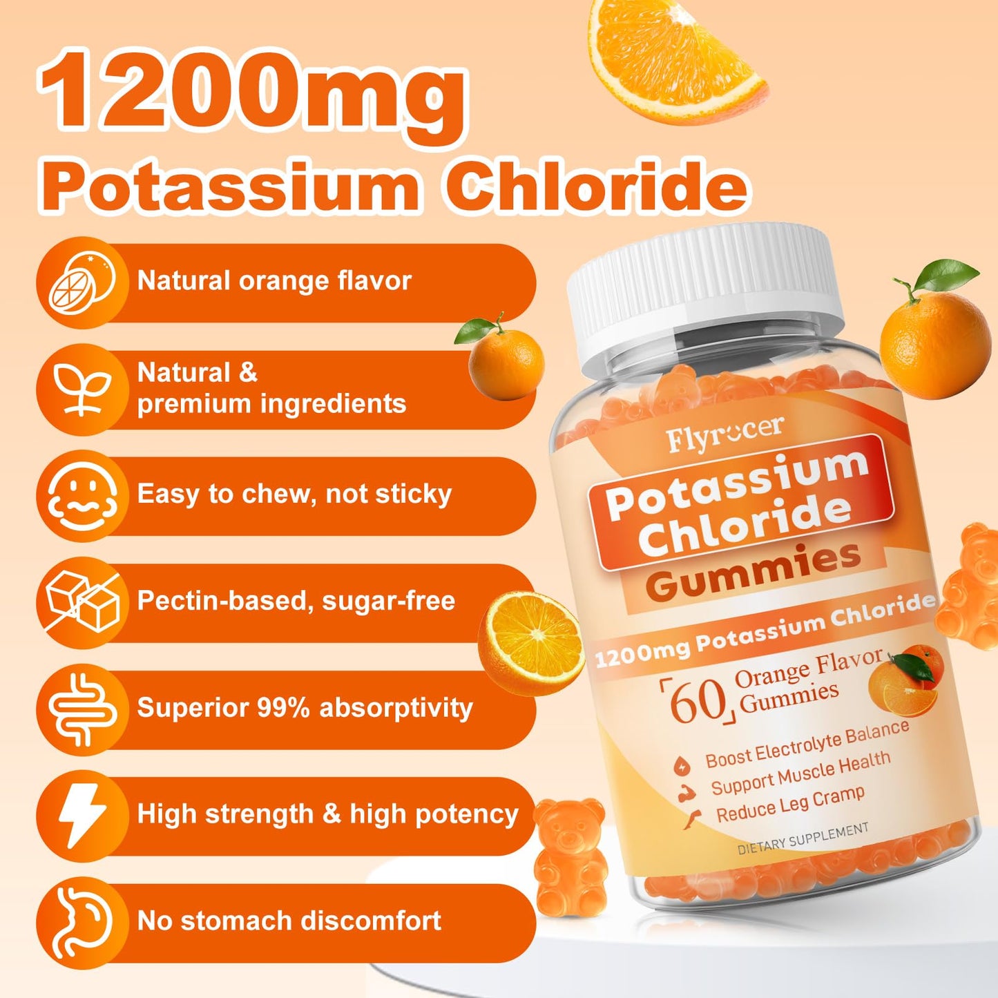 Flyrocer Potassium Gummies Gummy 120 Count