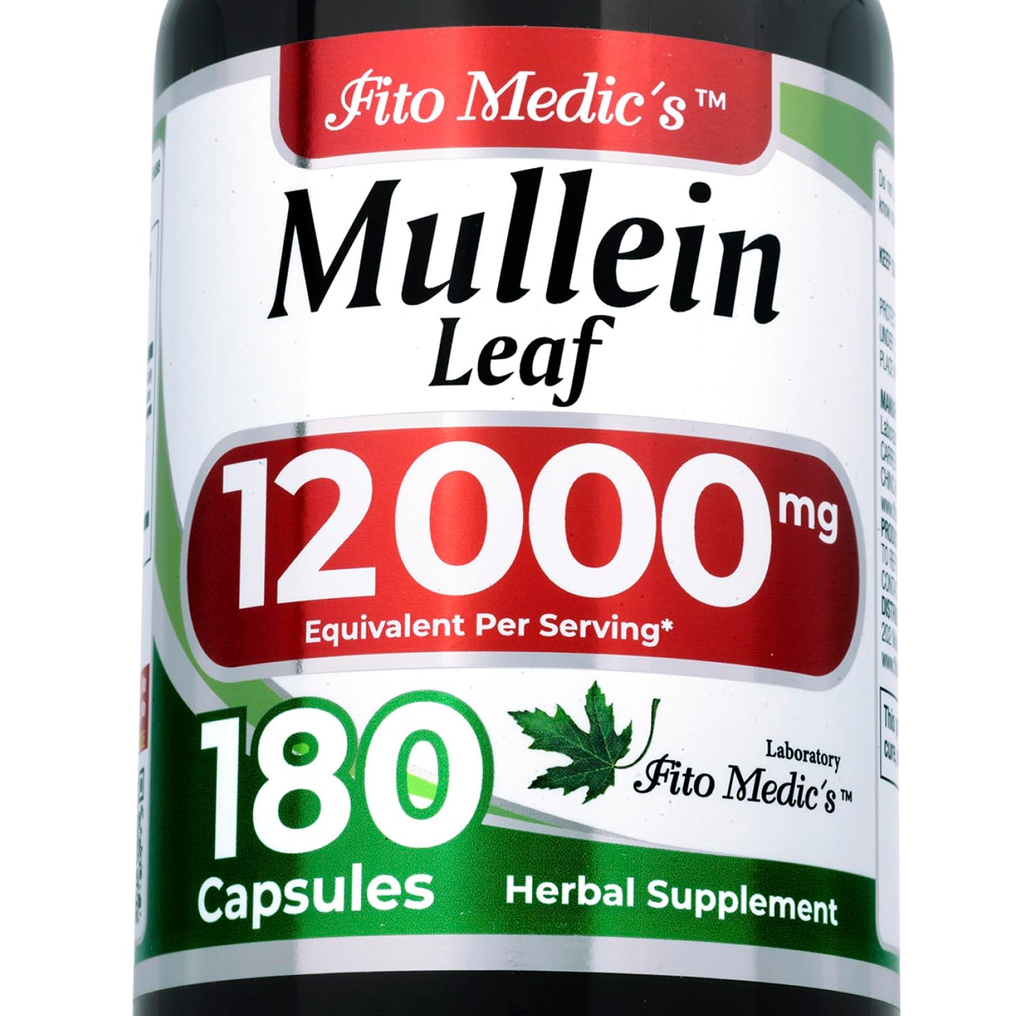 FITO MEDIC'S Mullein Leaf Capsules 180 Capsules