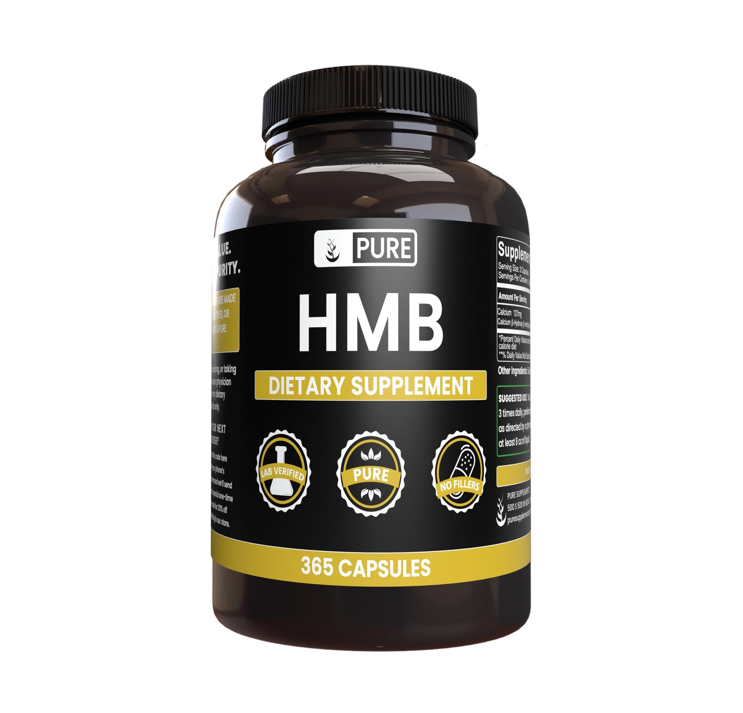 Pure Original Ingredients HMB Capsules 365
