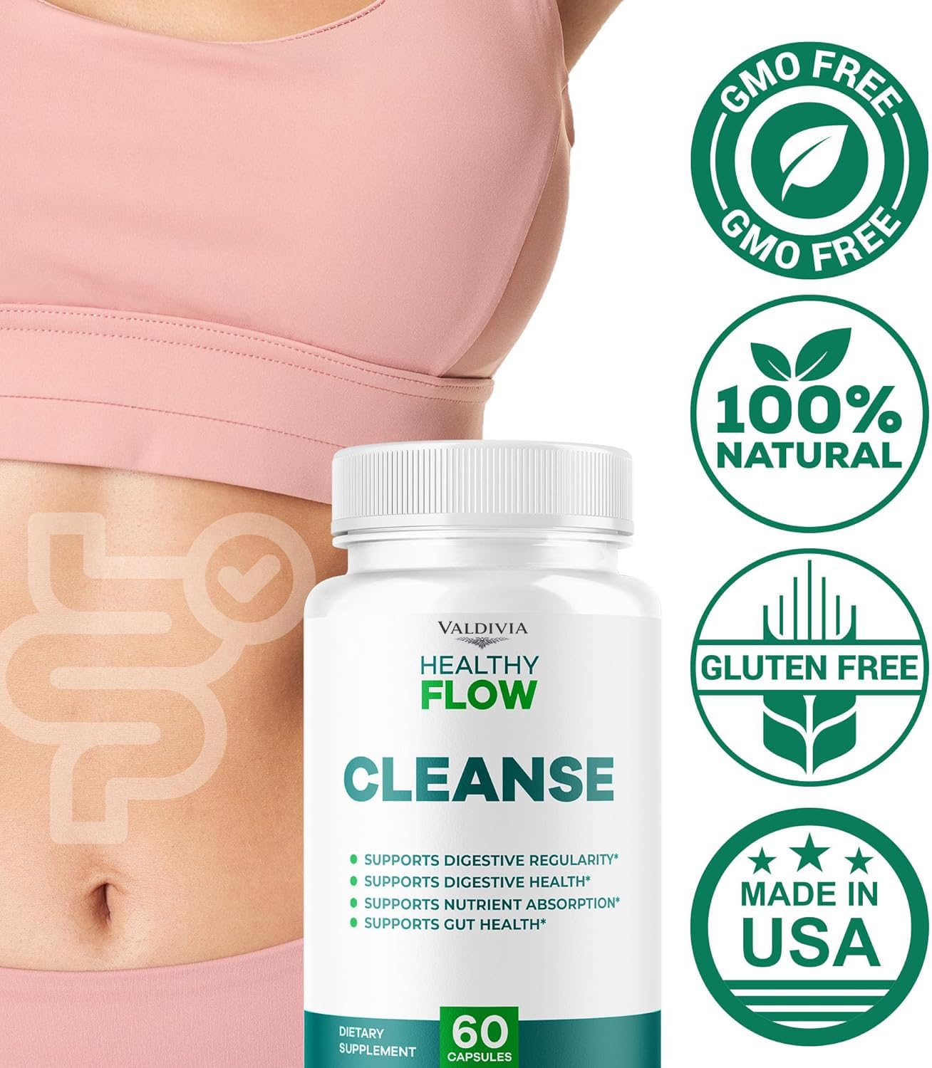 Valdivia Healthy Flow Cleanse Capsules 120 Capsules