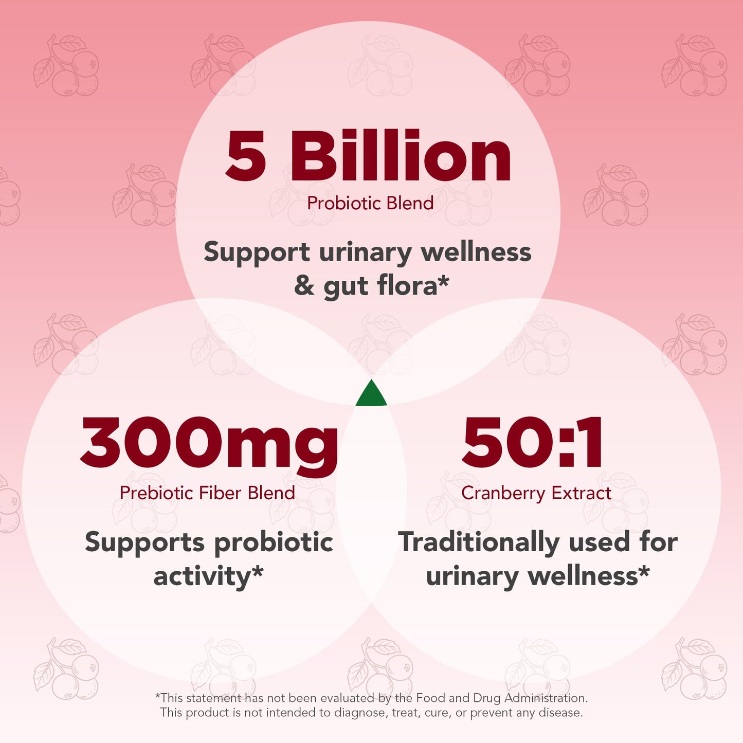 Aromlife Cranberry Gummies for UTI & Bladder, Natural Urinary Wellness Gummies with Vitamin C, Prebiotic Fiber & Probiotic, 60 Gummies
