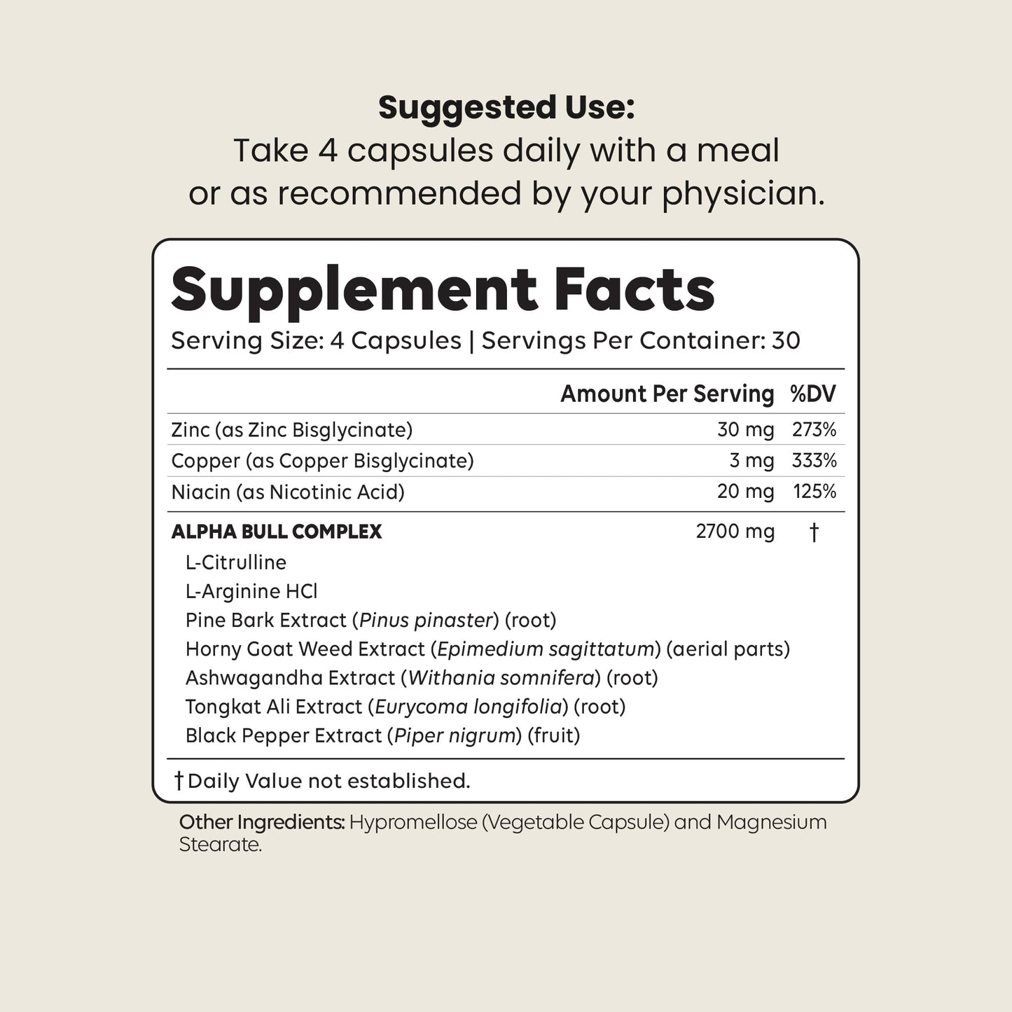 Newt Alpha Bull Male Performance Supplement 90 Capsules