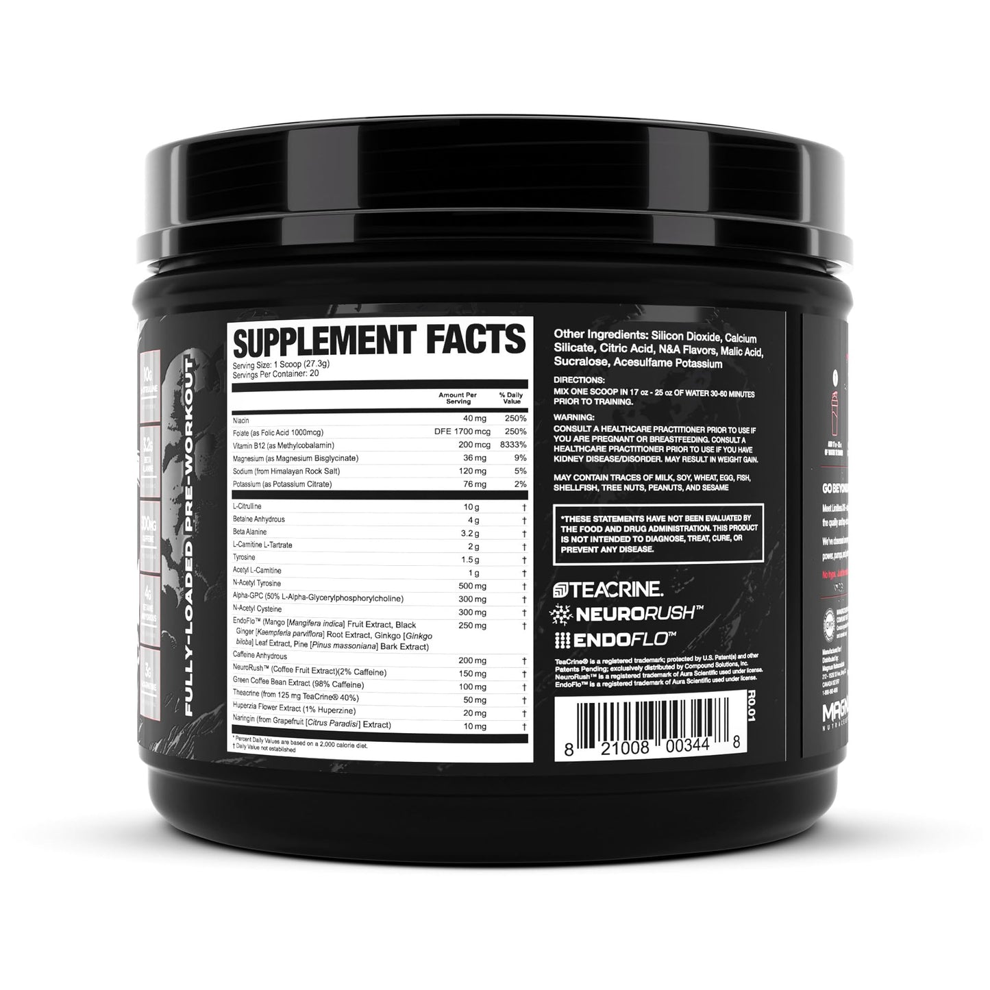 Magnum Limitless X16 Pre-Workout Powder Rocket Pop, 40 Servings