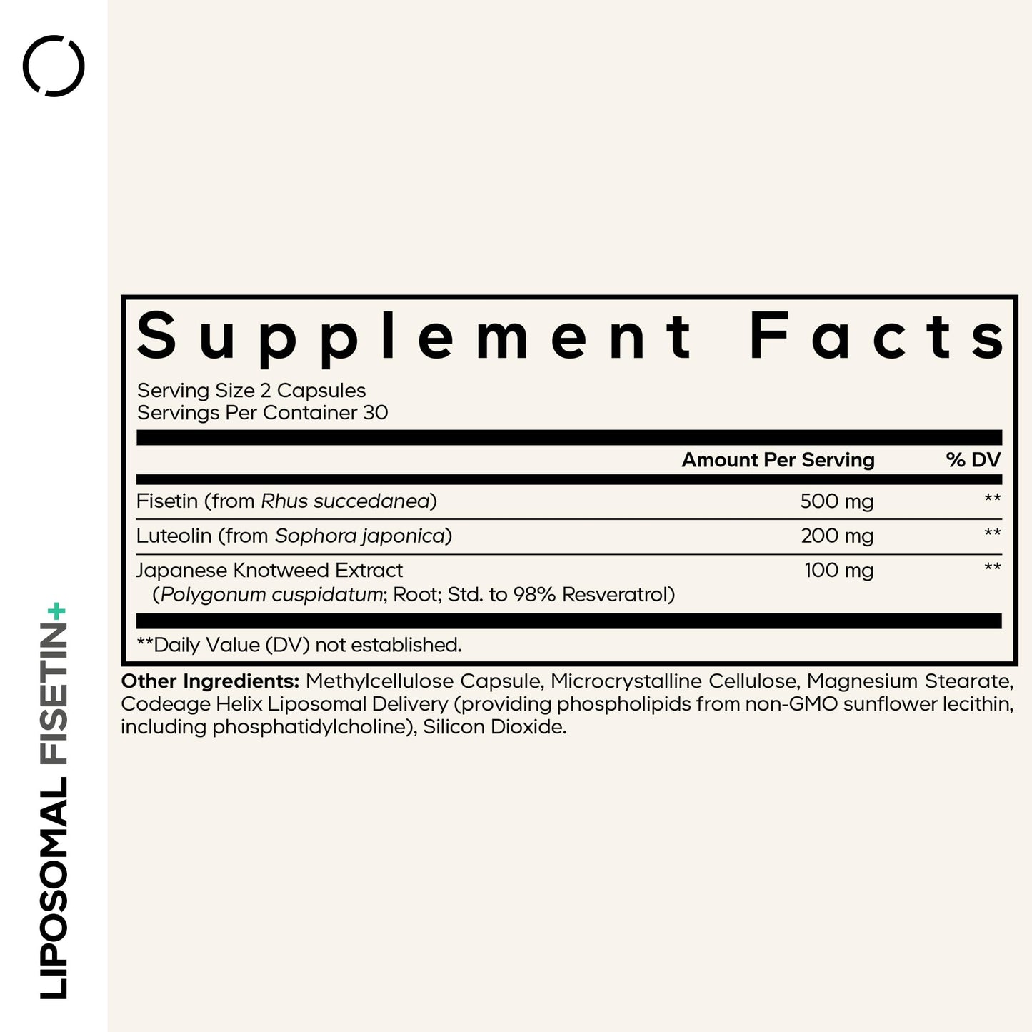 Codeage Liposomal Fisetin Supplement Capsules 60 Count