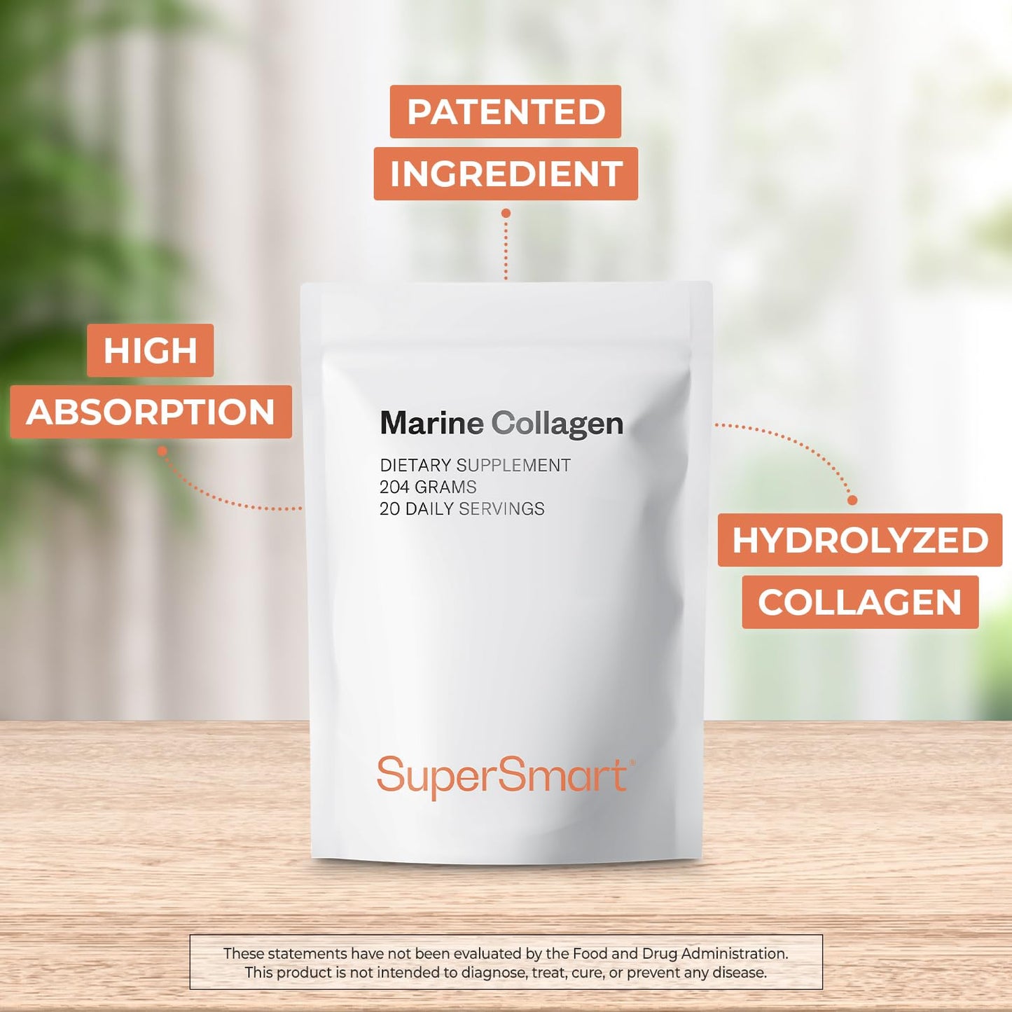 Supersmart Marine Collagen Powder, 7.2 Ounce