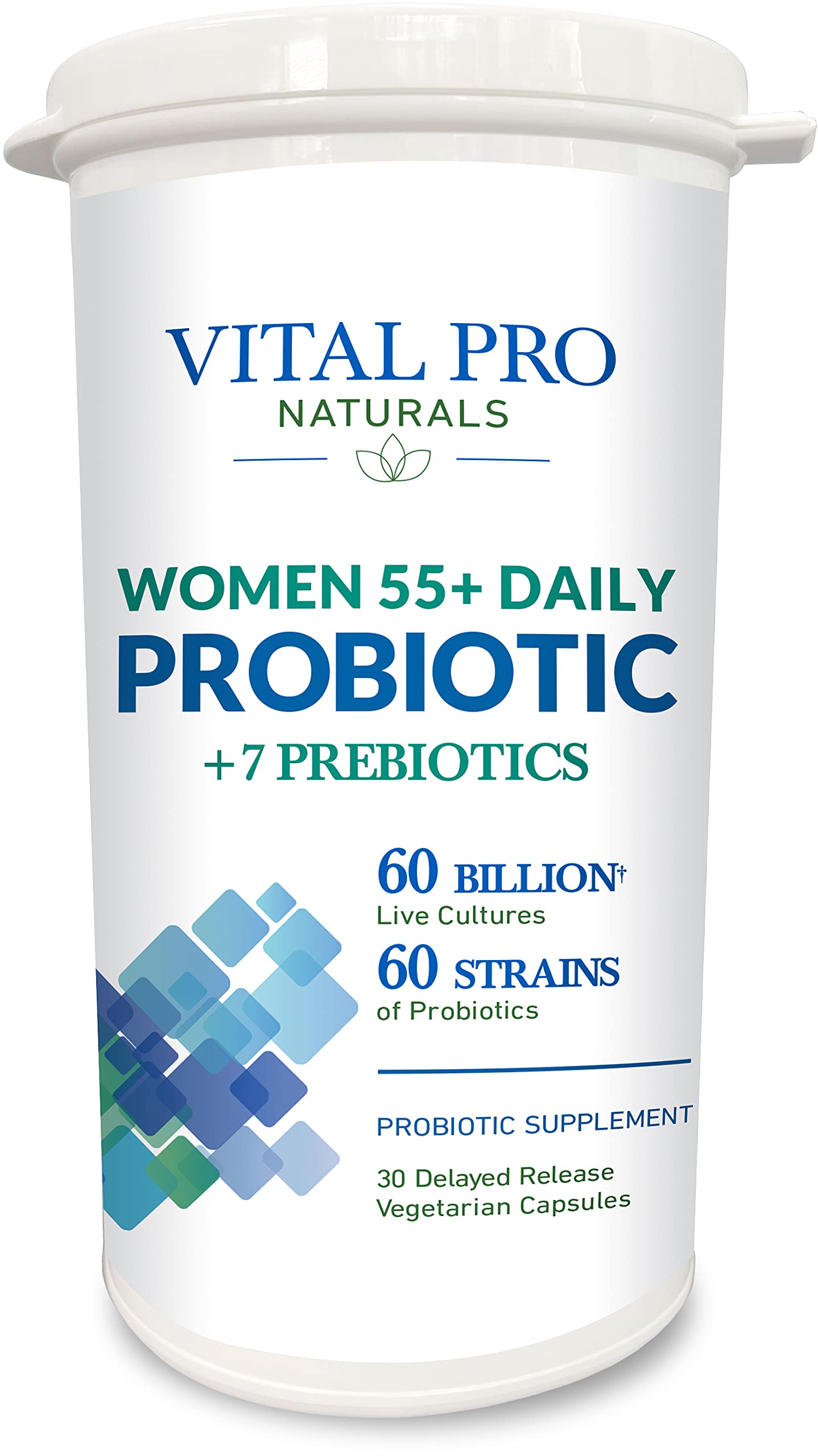 Vital Planet Vital Pro Naturals - Women 55+ Daily Probiotic Plus Prebiotics, 30 Capsules