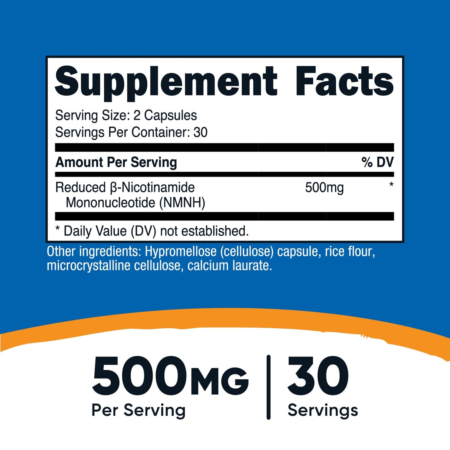 Nutricost NMNH Supplement (500mg) Capsules, 60 Count