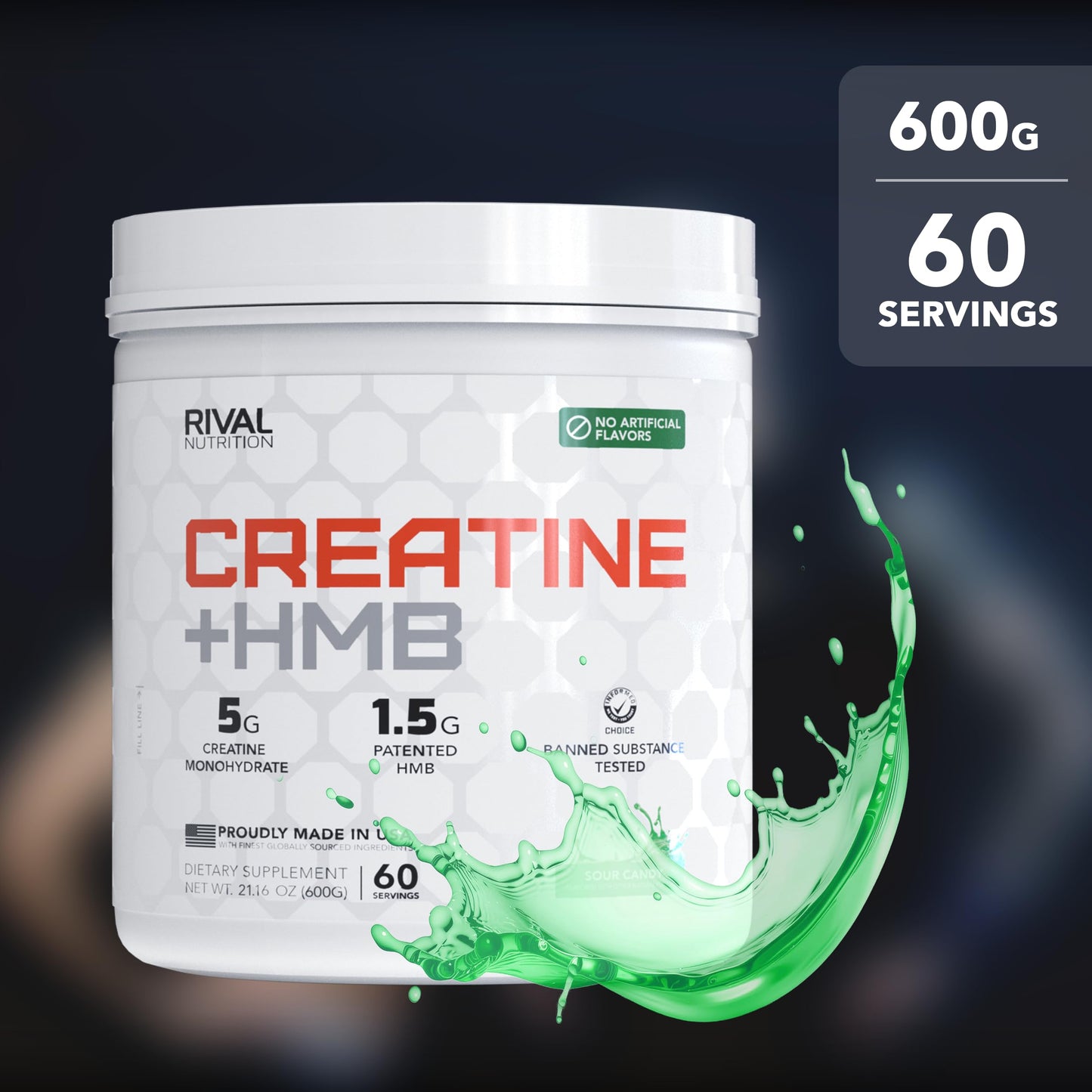 RIVAL NUTRITION Creatine + HMB Powder 21