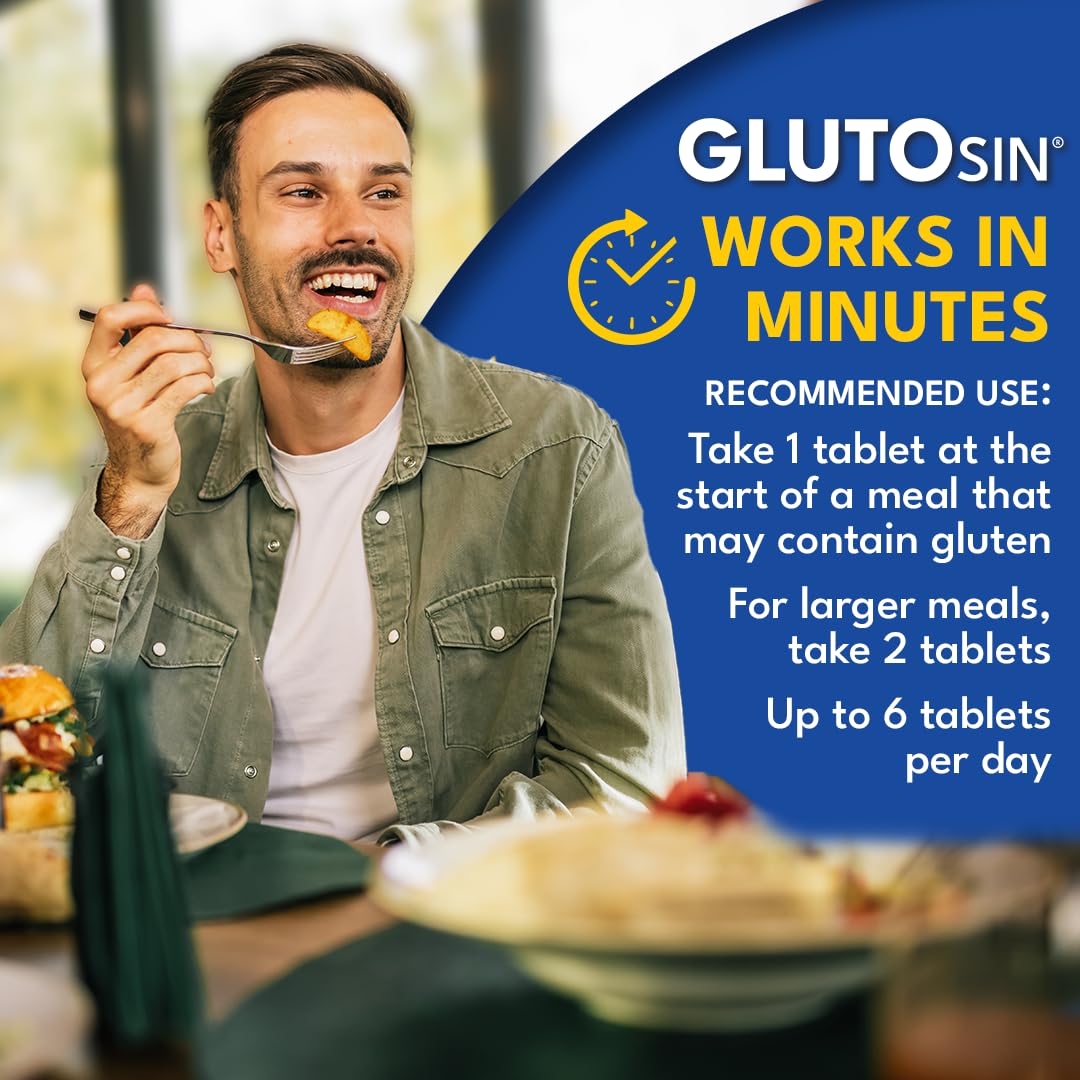 Medagel GLUTOsin Gluten Neutralizing Enzyme, 120 Tablets