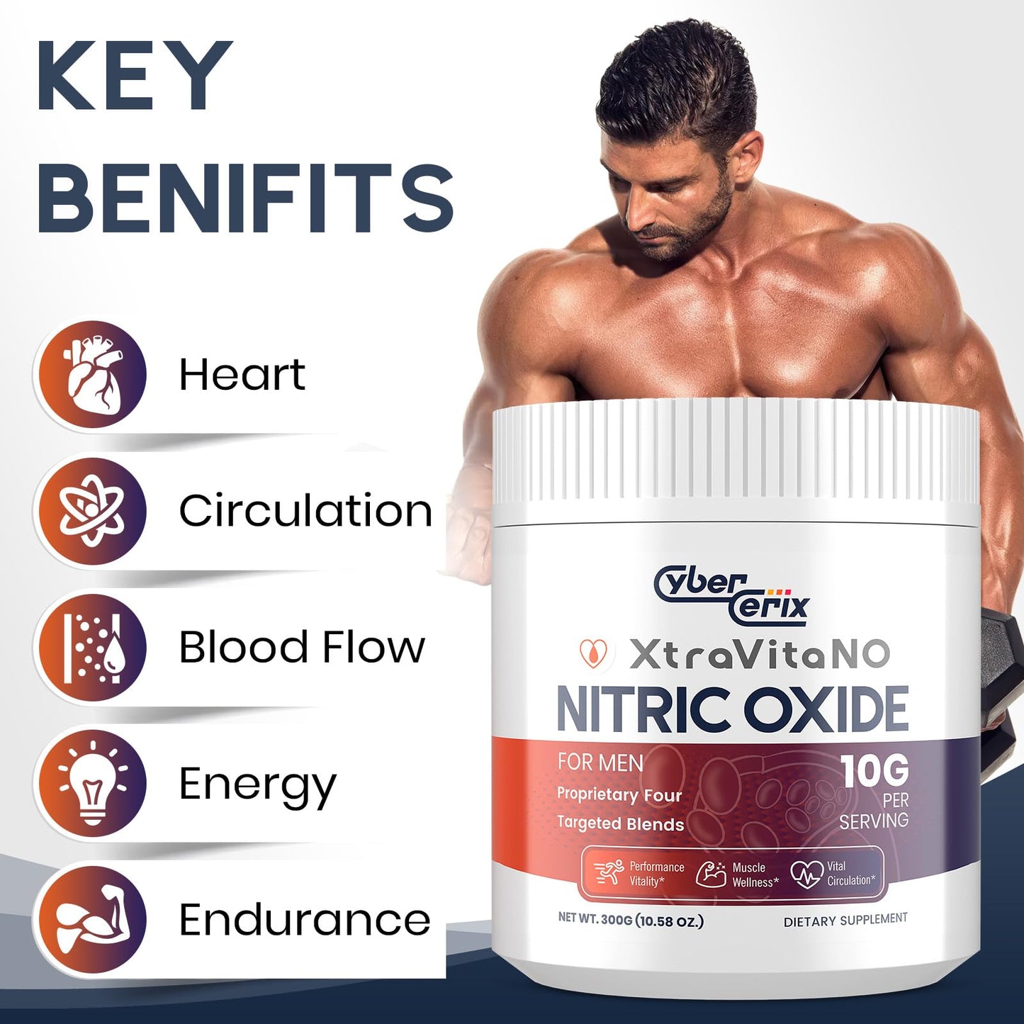 CyberCerix Nitric Oxide Booster Powder 10.58 oz