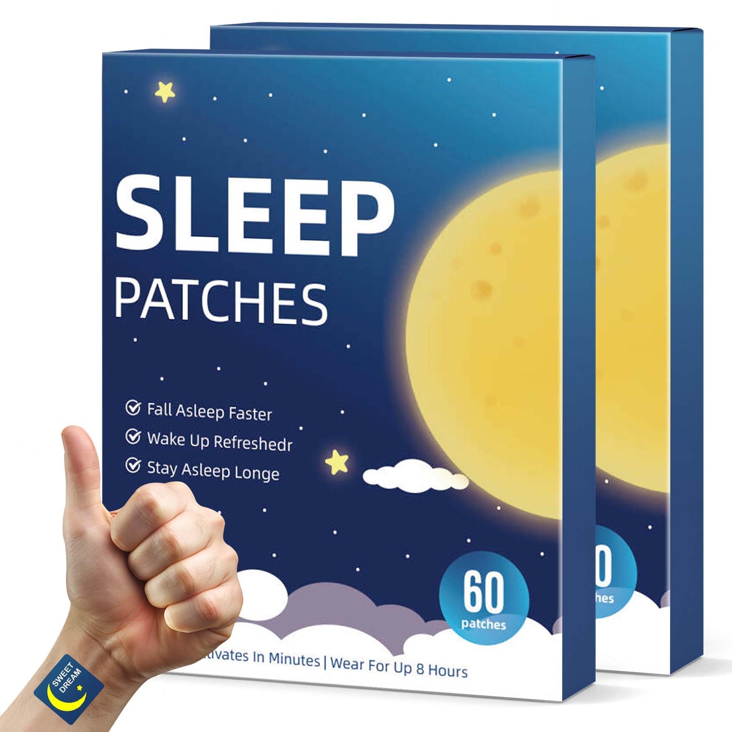 Doldlon Sleep Patches for Adults Extra Strength Caplets 120 Count with Melatonin & Valerian