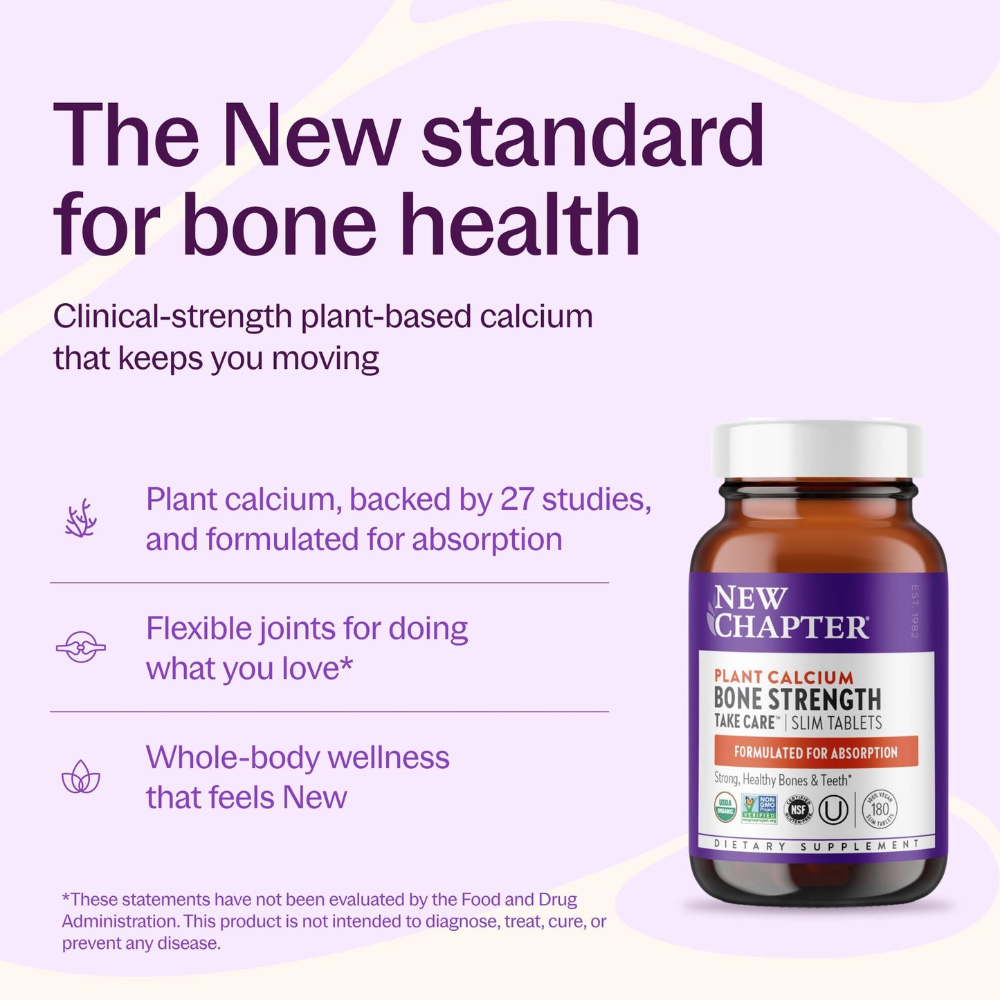 New Chapter Bone Strength Take Care Supplement Tablets, 180 Count