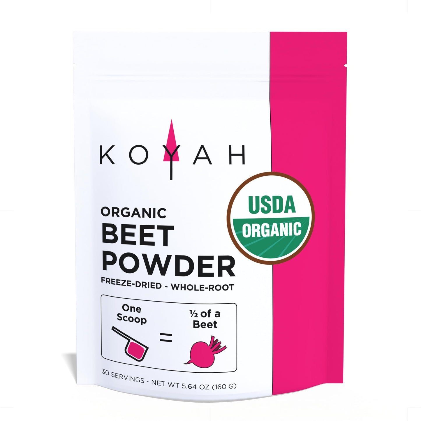 KOYAH Organic Beet Powder, Freeze-Dried, 5.64 Ounces