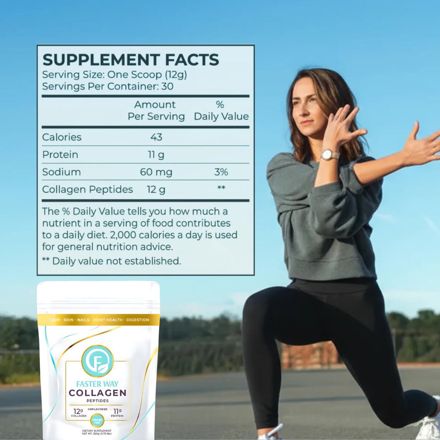 FASTer Way to Fat Loss Collagen Peptides Powder 0.13 oz