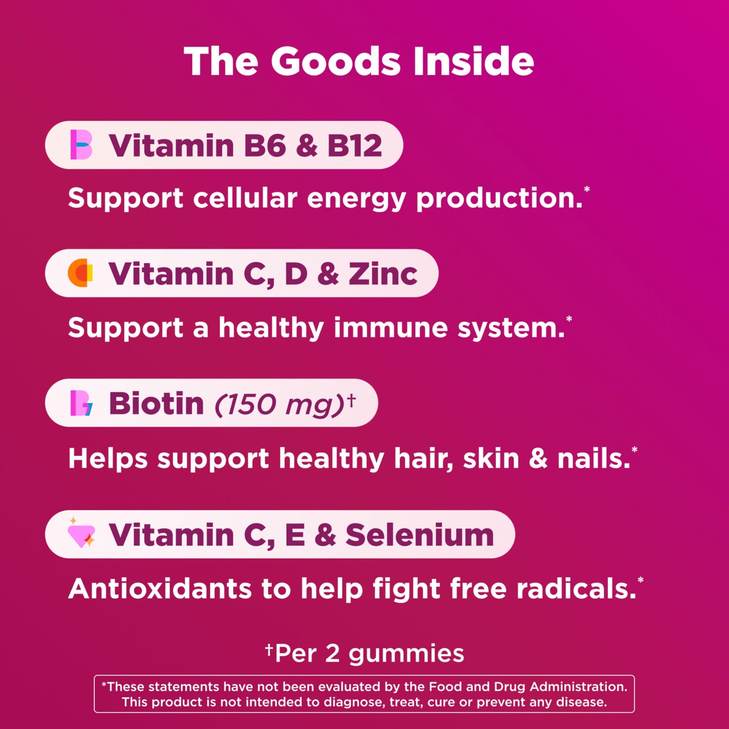 OLLY Women's Multivitamin Gummy, Women's Overall Wellness,* Vitamins A, C, D, E, Biotin, Folic Acid, Adult Chewable Supplement, Berry Flavored, 45 Day Supply - 90 Count