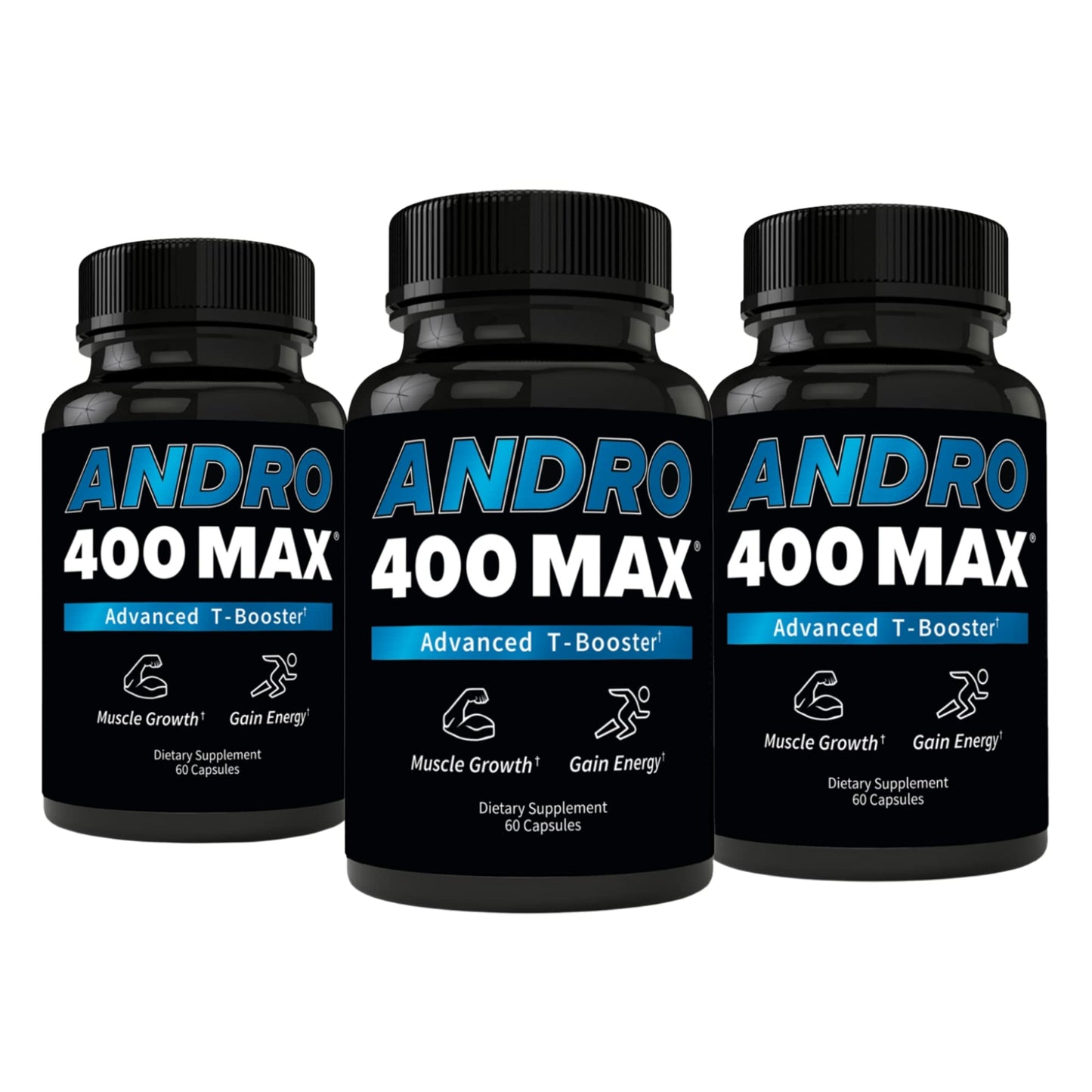 Andro400 Max Advanced T-Support & Nitric Oxide Booster – Traditional Tongkat Ali 100:1 Extract with L-Arginine & L-Citrulline – Supports Circulation and Physical Performance, Capsules, 60 Count