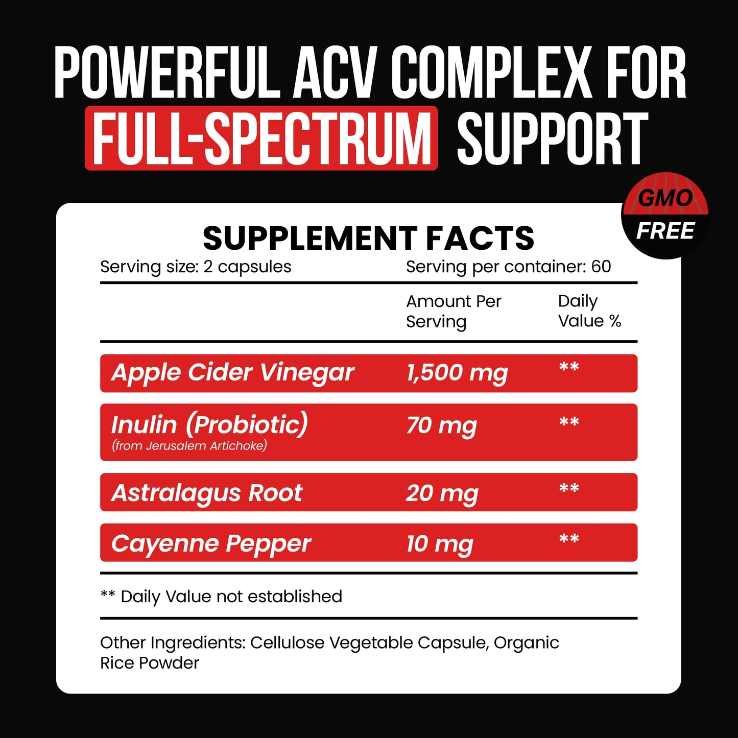 OroLine Nutrition Apple Cider Vinegar Capsule 120 Count