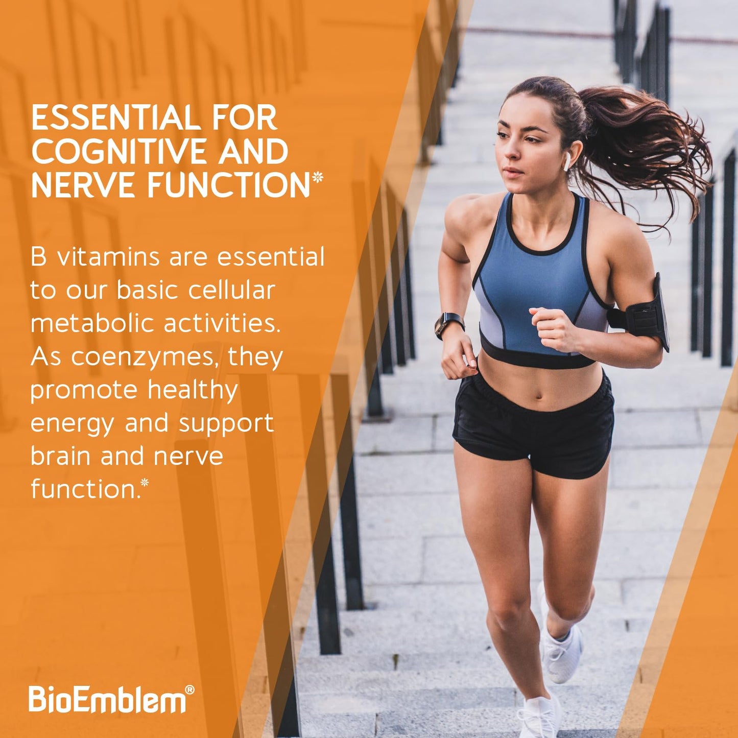 BioEmblem Vitamin B-Complex, 8 Active Forms Including Methyl, 90 Capsules