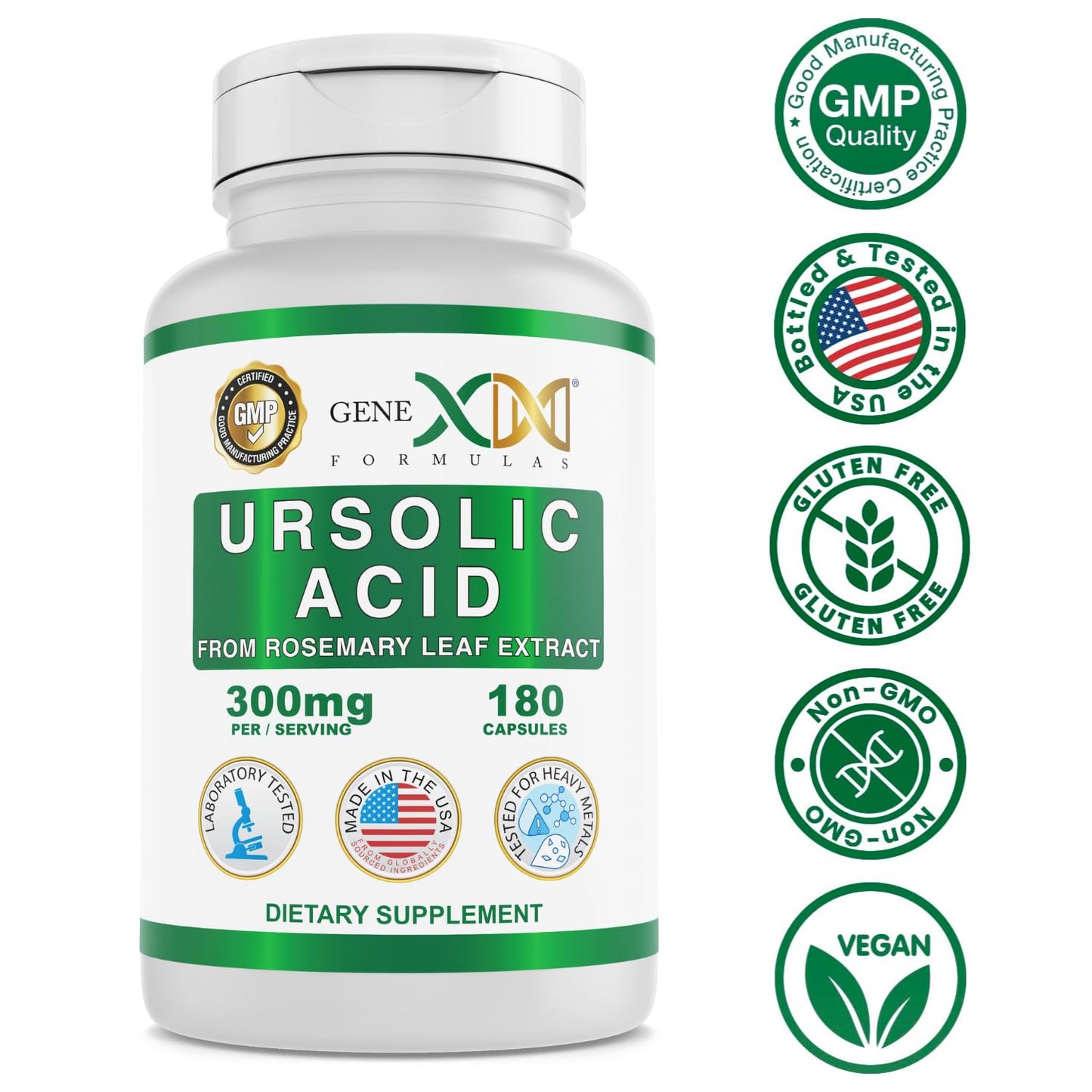 Genex Formulas Ursolic Acid 300mg Capsule 180 Capsules