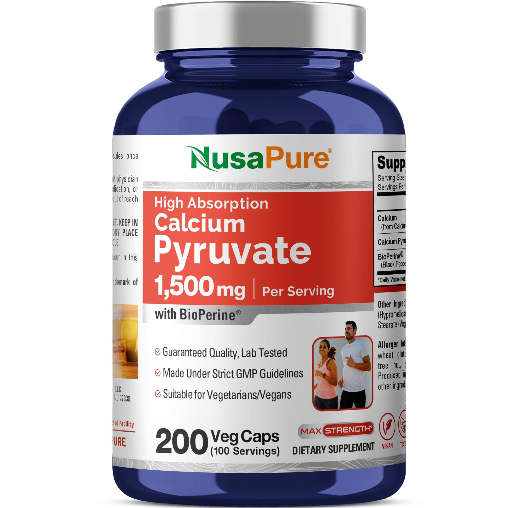 NusaPure Calcium Pyruvate Capsules 200 Capsules