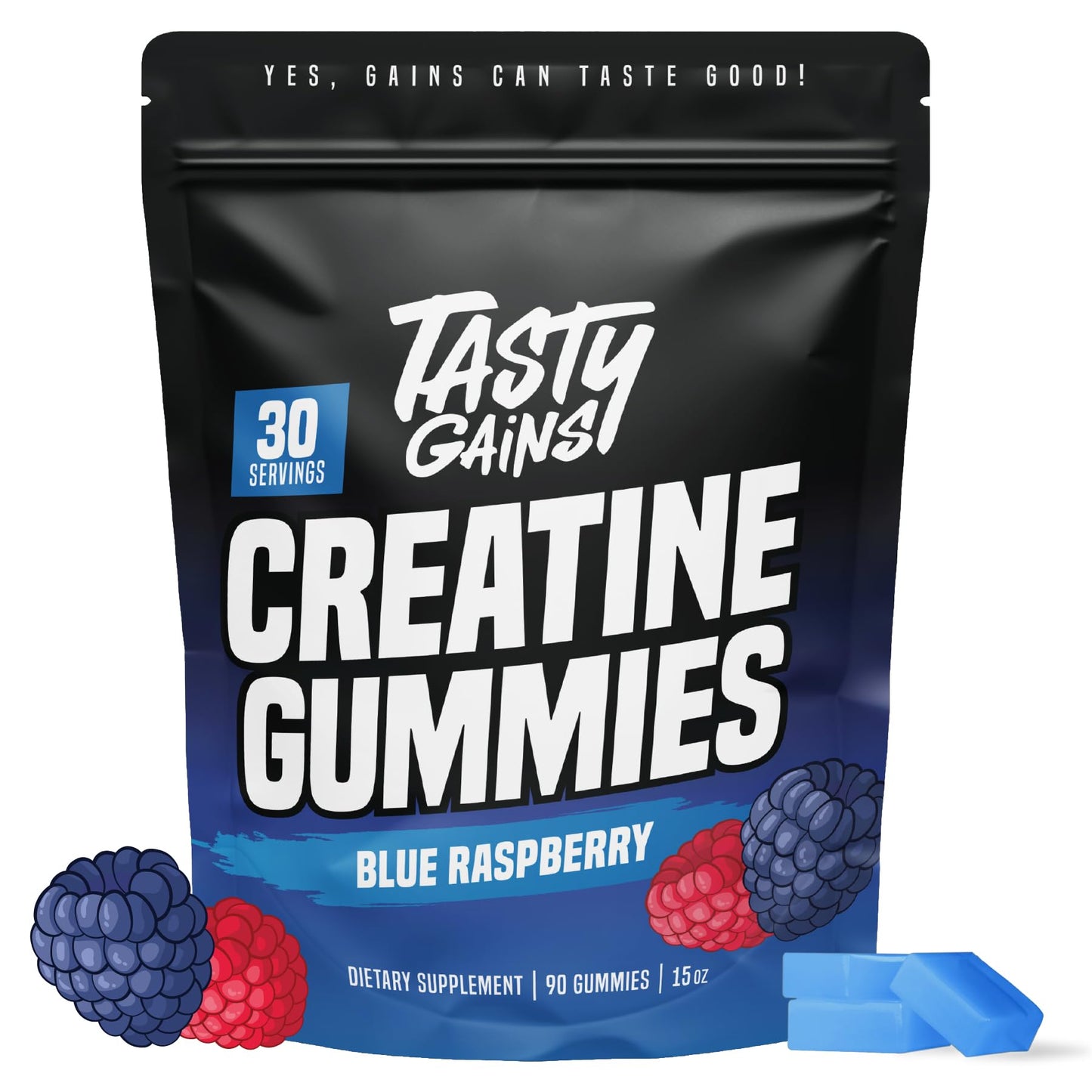 TASTY GAINS Creatine Gummies 90 Count