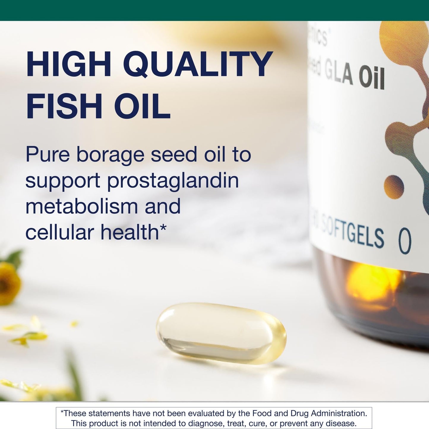 Metagenics OmegaGenics Borage Seed GLA Oil 240 mg Gamma-Linolenic Acid (GLA) Supplement 90 Softgels