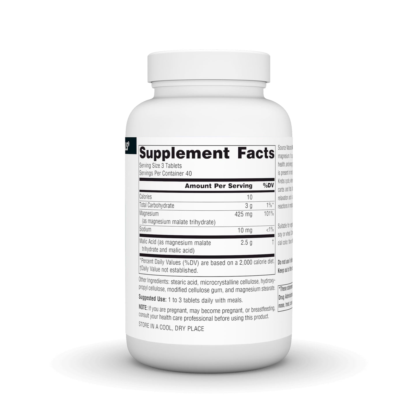 Source Naturals Malic Acid 2,500 mg Tablet, 120 Tablets