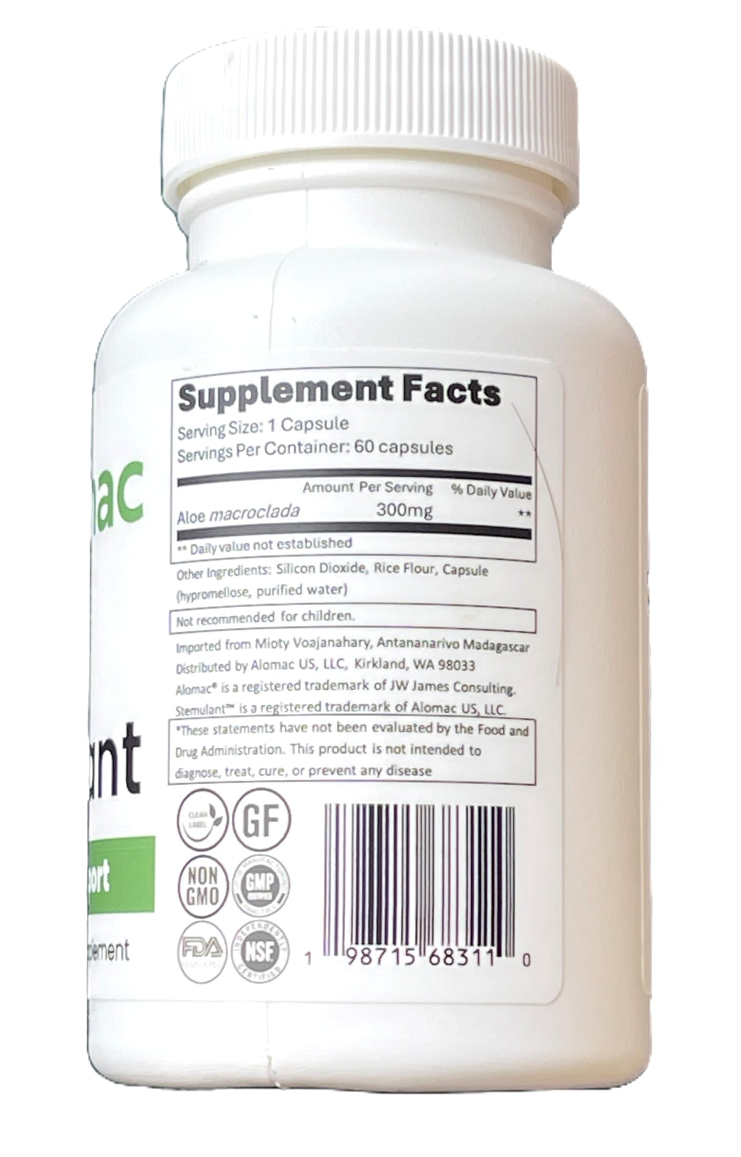 Alomac Pure STEMulant Aloe macroclada 60 Capsules