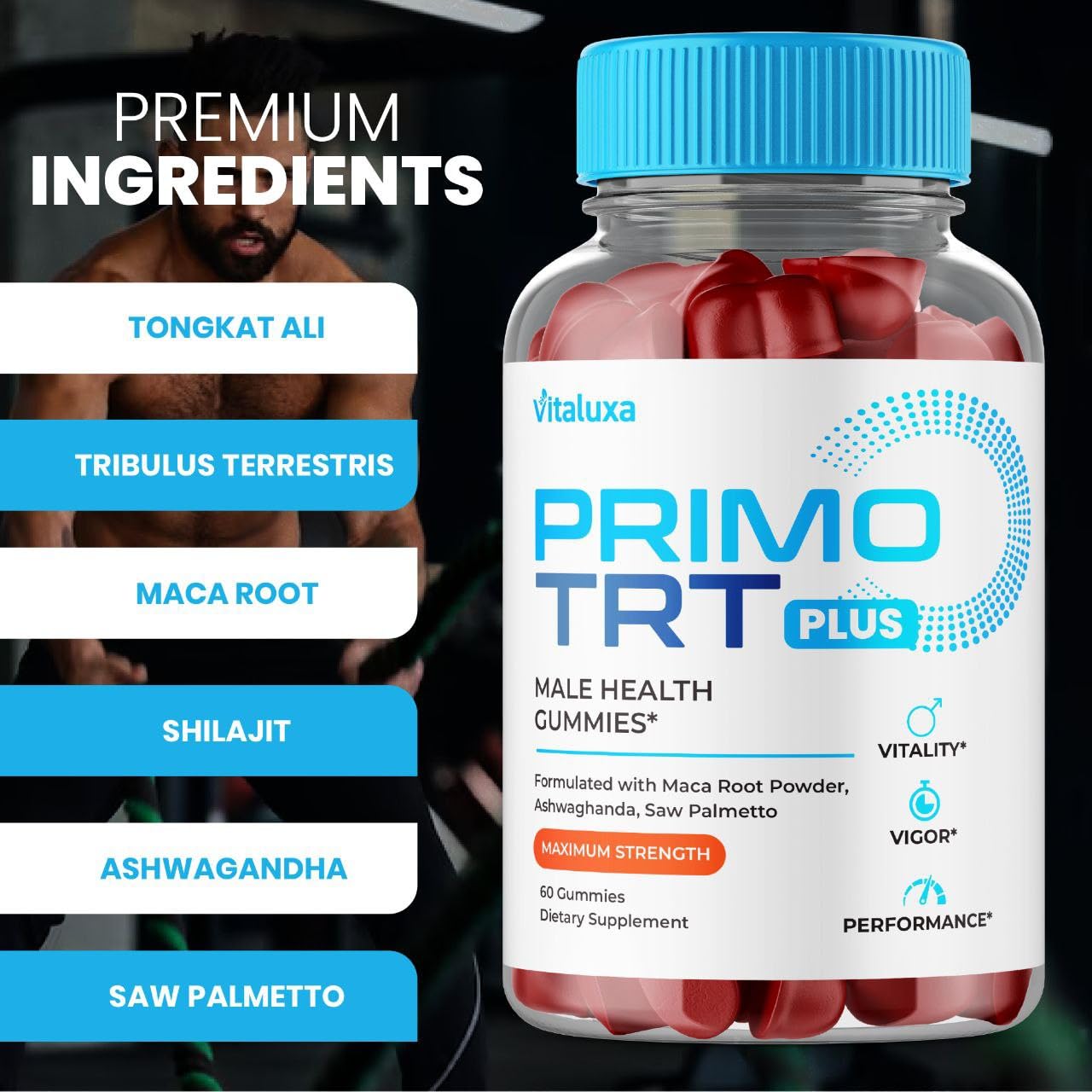 Vitaluxa Primo TRT Gummies 60 Gummies