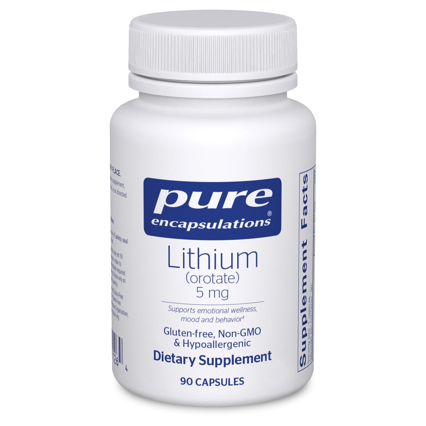 Pure Encapsulations Lithium Orotate 5 mg, 90 Capsules