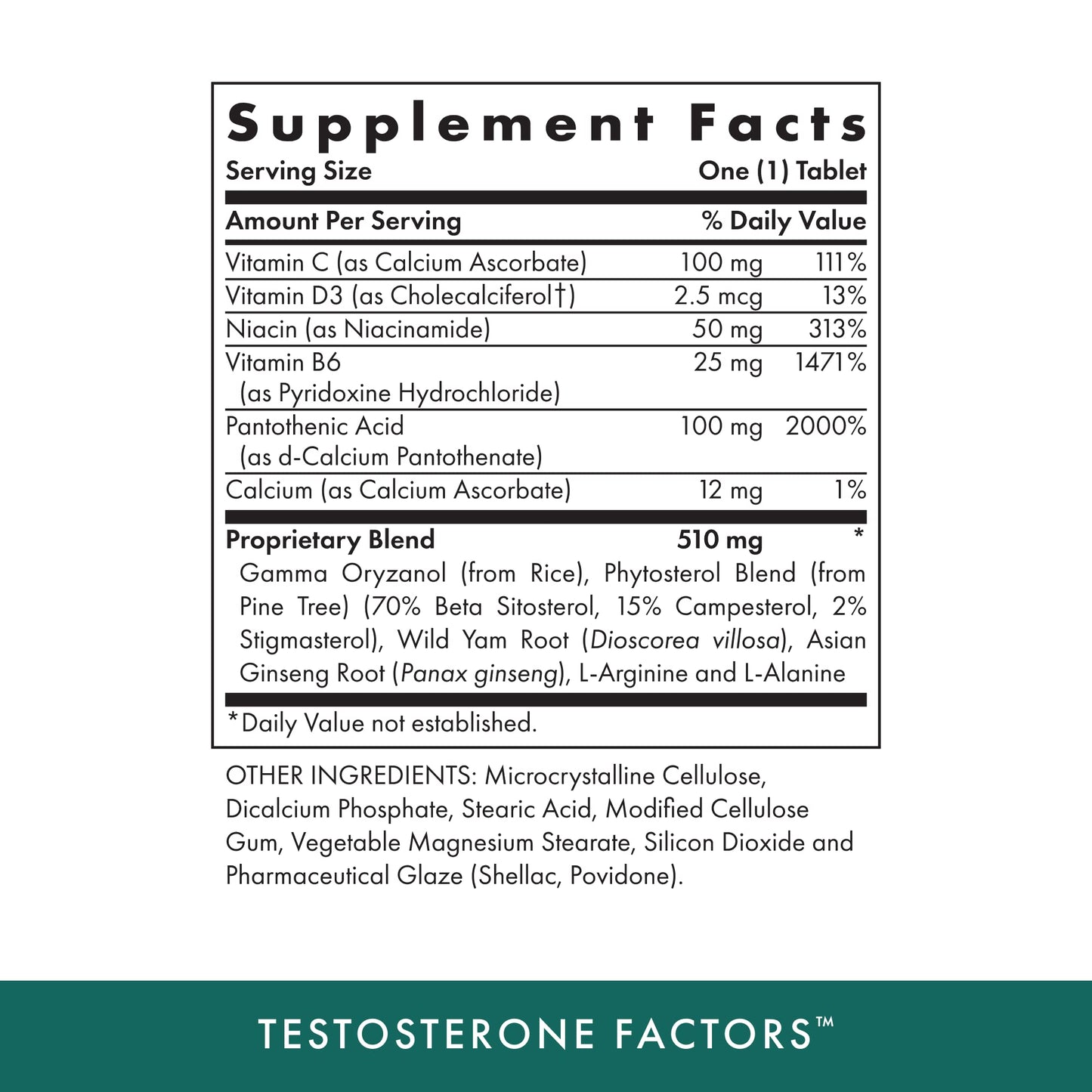 MICHAEL'S Testosterone Factors Tablets 90 Count